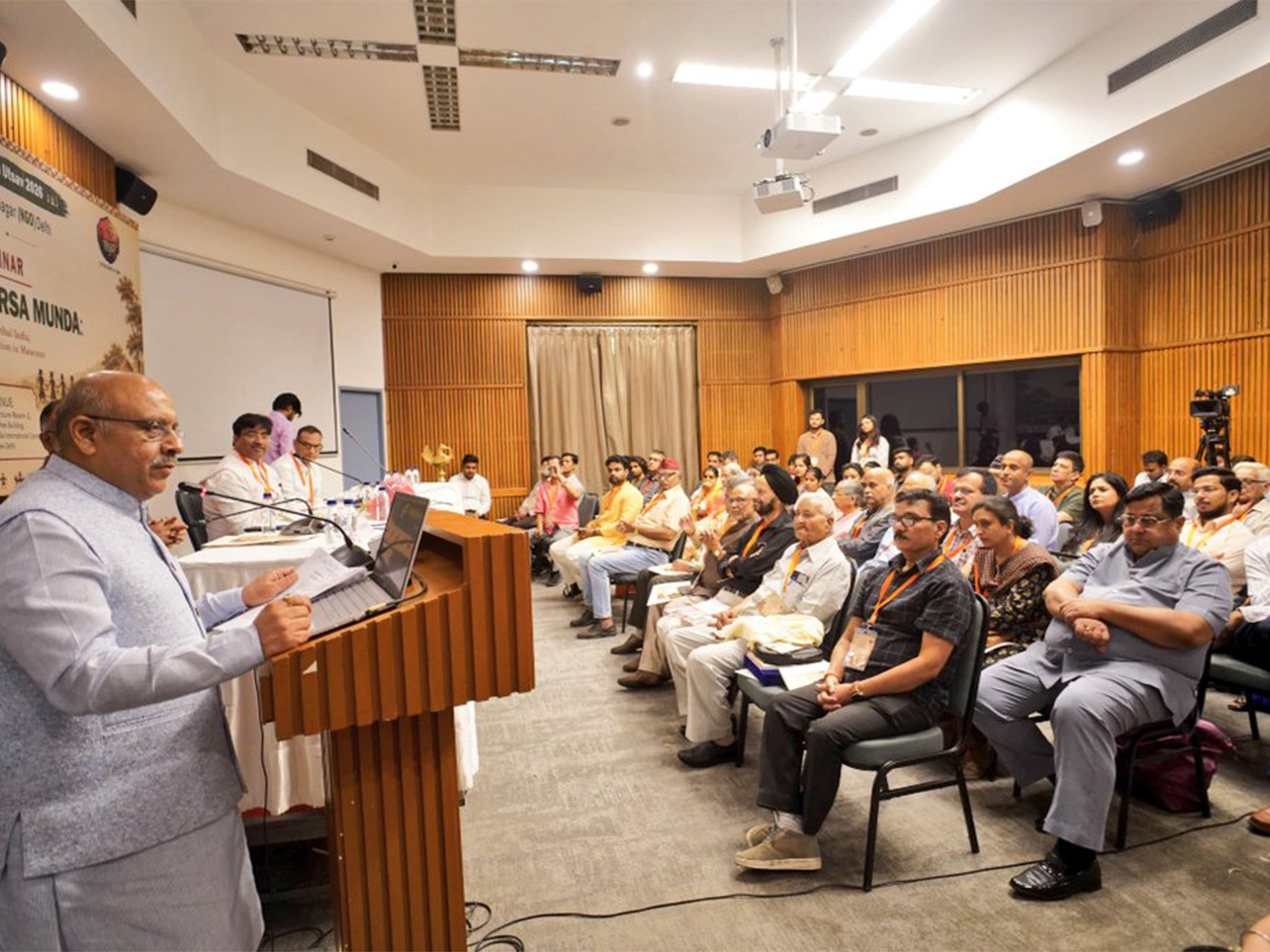 Delhi Legislative Assembly speaker Vijender Gupta adressing attendees (Photo/X/@Gupta_vijender)