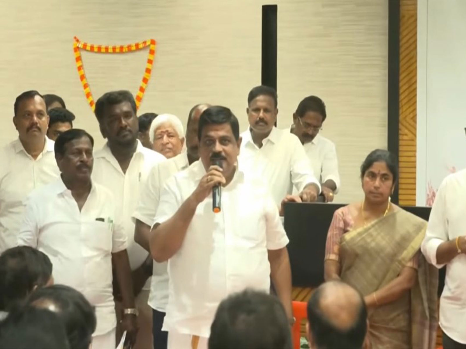Former AIADMK members join TVK at party headquarters in Chennai (Photo/ANI)