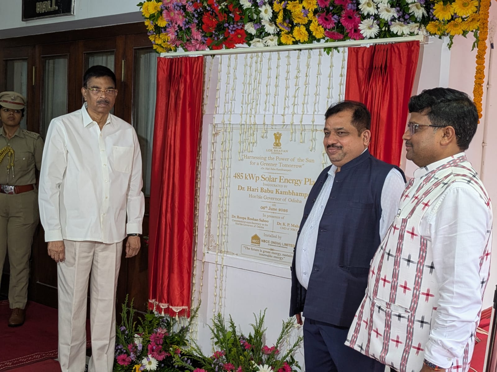 Odisha Governor inaugurates 485 kWp Solar Plant at Lok Bhavan (Photo/LokBhavanOdisha)