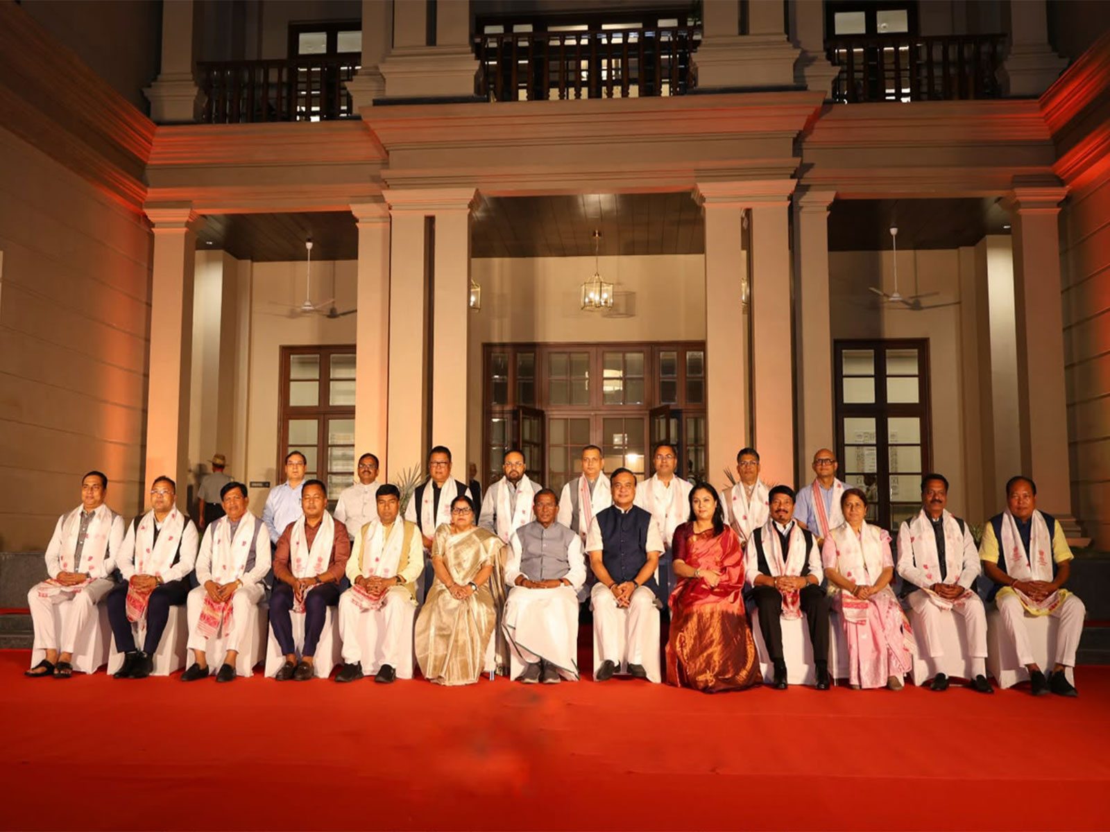 Assam Governor hosts CM Sarma, members of State Council of Ministers at Lok Bhavan (Photo/X@CMOfficeAssam) Assam Governor hosts CM Sarma, members of State Council of Ministers at Lok Bhavan (Photo/X@CMOfficeAssam)