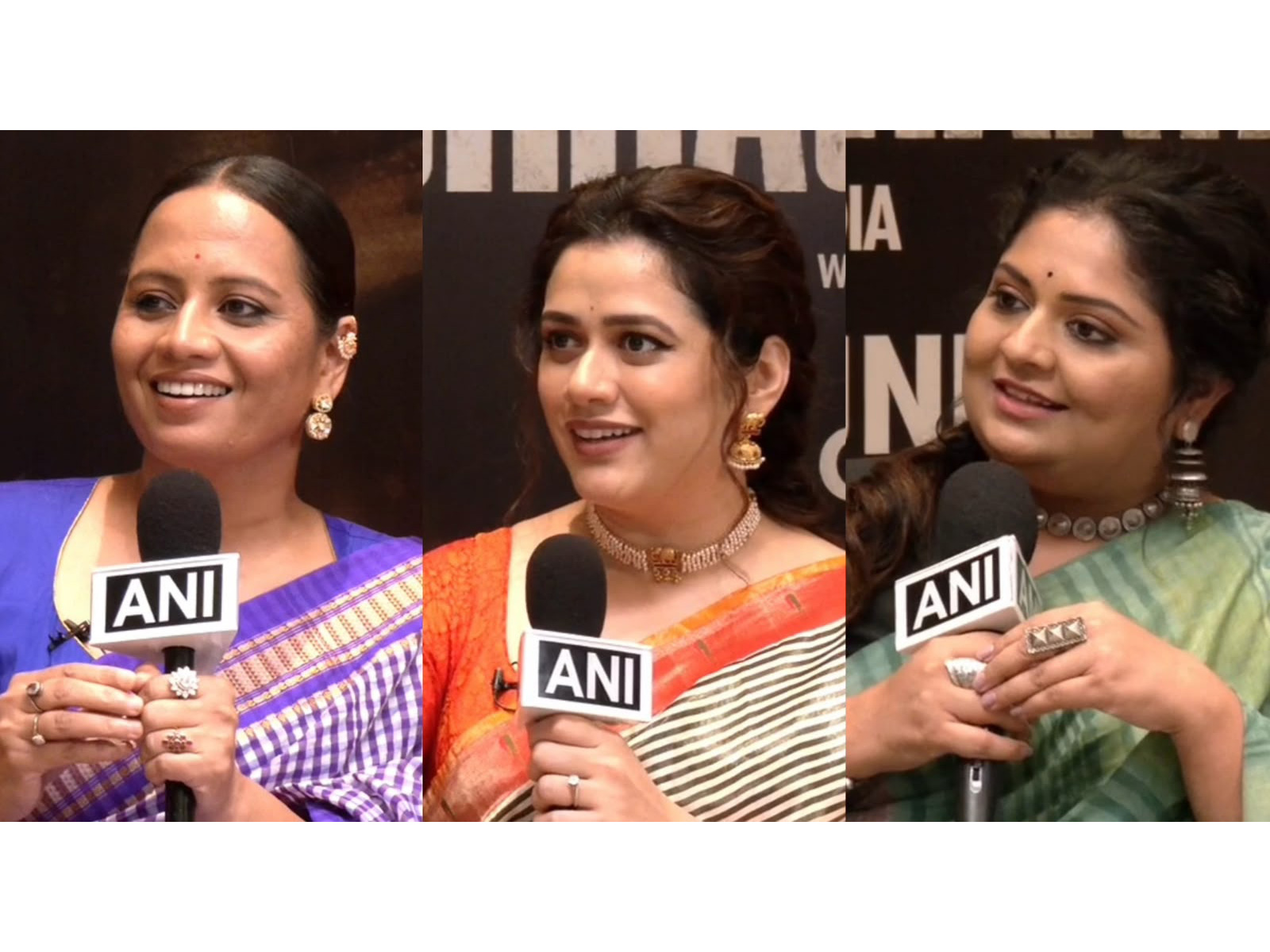 Smita Tambe, Girija Oak, Esha Dey (Photo/ANI) Smita Tambe, Girija Oak, Esha Dey (Photo/ANI)