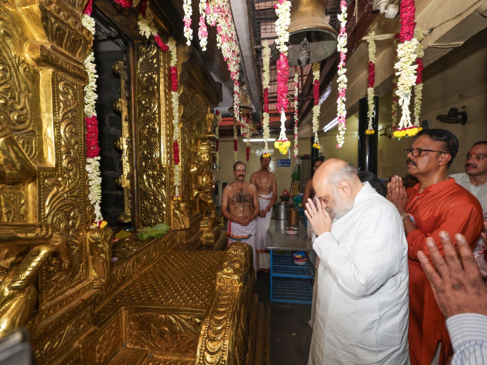 Union Home Minister Amit Shah offers prayers at Lord Ayyappa temple in RK Puram (Photo/X/@AmitShah) Union Home Minister Amit Shah offers prayers at Lord Ayyappa temple in RK Puram (Photo/X/@AmitShah)