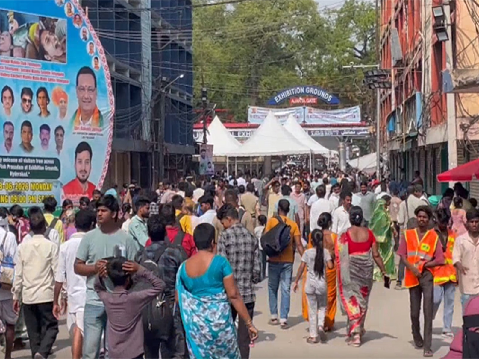 Thousands gather at Hyderabad’s Nampally  (Photo/ANI)