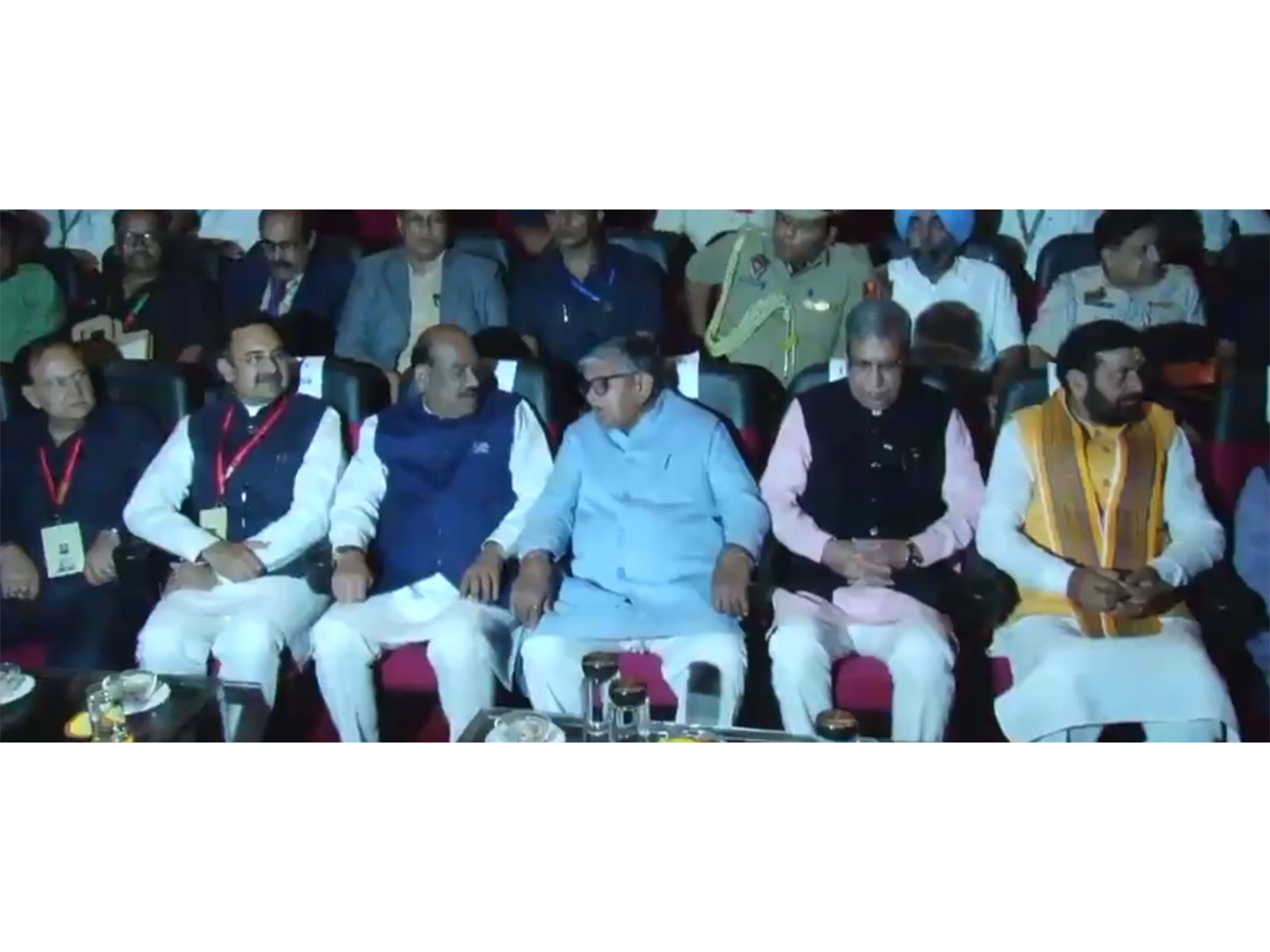 Lok Sabha Speaker Om Birla, Haryana Governor Professor Ashim Kumar Ghosh, Punjab Governor Gulab Chand Kataria, and Haryana Chief Minister Nayab Singh Saini (Photo/ANI) Lok Sabha Speaker Om Birla, Haryana Governor Professor Ashim Kumar Ghosh, Punjab Governor Gulab Chand Kataria, and Haryana Chief Minister Nayab Singh Saini (Photo/ANI)