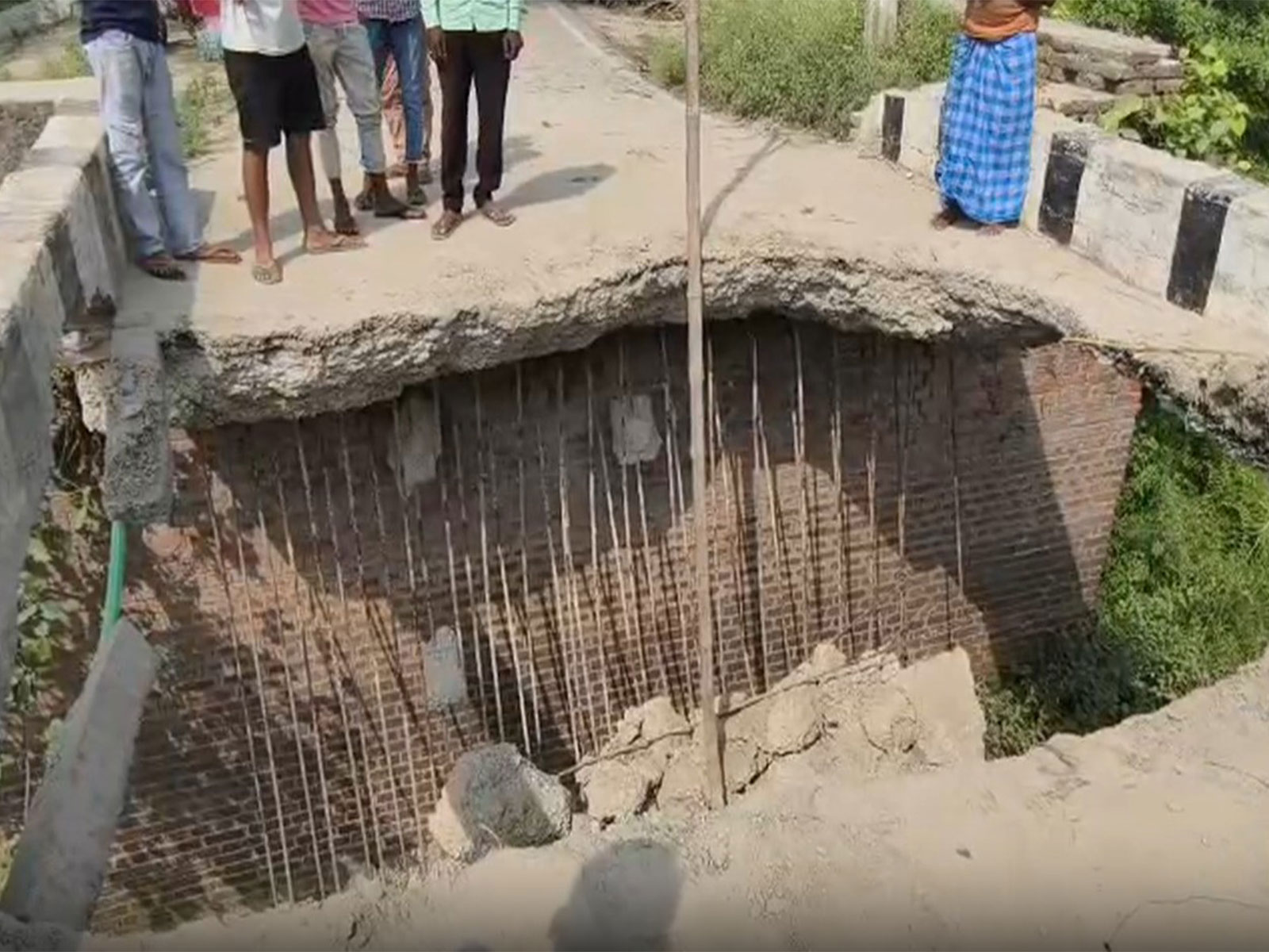 Visual from the spot of bridge collapse (Photo/ANI)