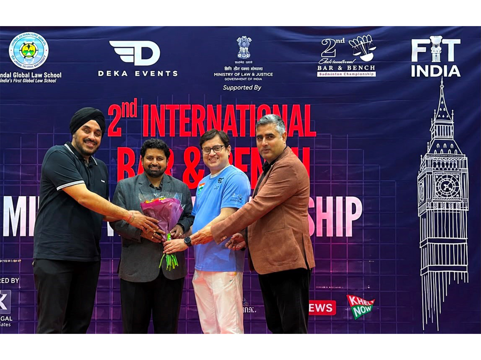 Advocate V. K. Dubey Honoured at 2nd International Bar & Bench Badminton Championship in London Advocate V. K. Dubey Honoured at 2nd International Bar & Bench Badminton Championship in London