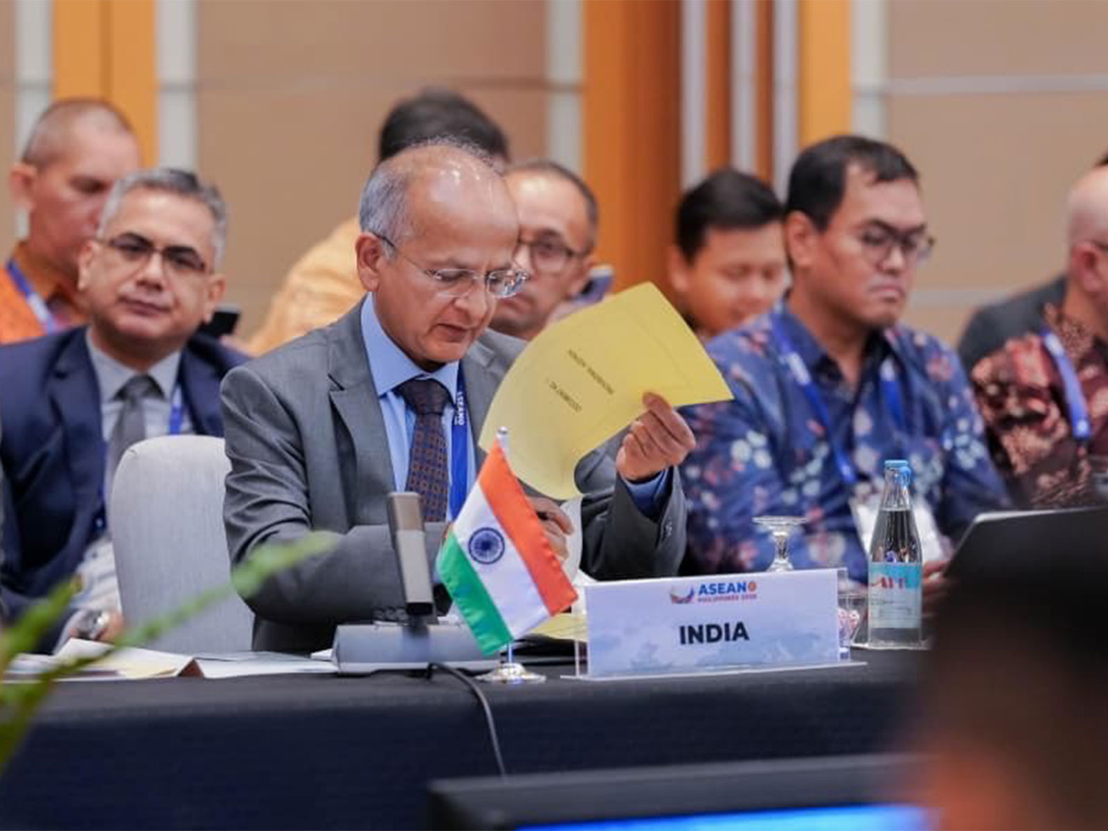 Rudrendra Tandon, Secretary (East) in the Ministry of External Affairs (MEA), leads the Indian delegation during the ASEAN Regional Forum (ARF) Senior Officials’ Meeting in Manila, Philippines. (Photo: X/@MEAIndia)