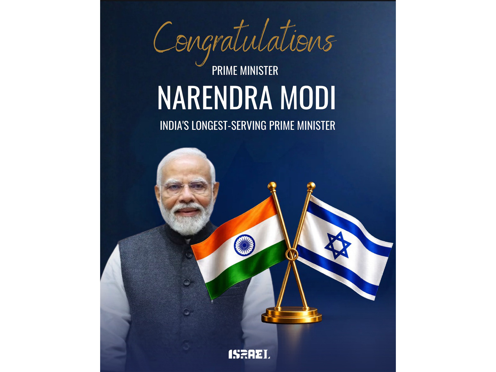 Israeli Foreign Ministry wishes PM Modi on historic 12 year tenure (Photo/X@IsraelMFA)