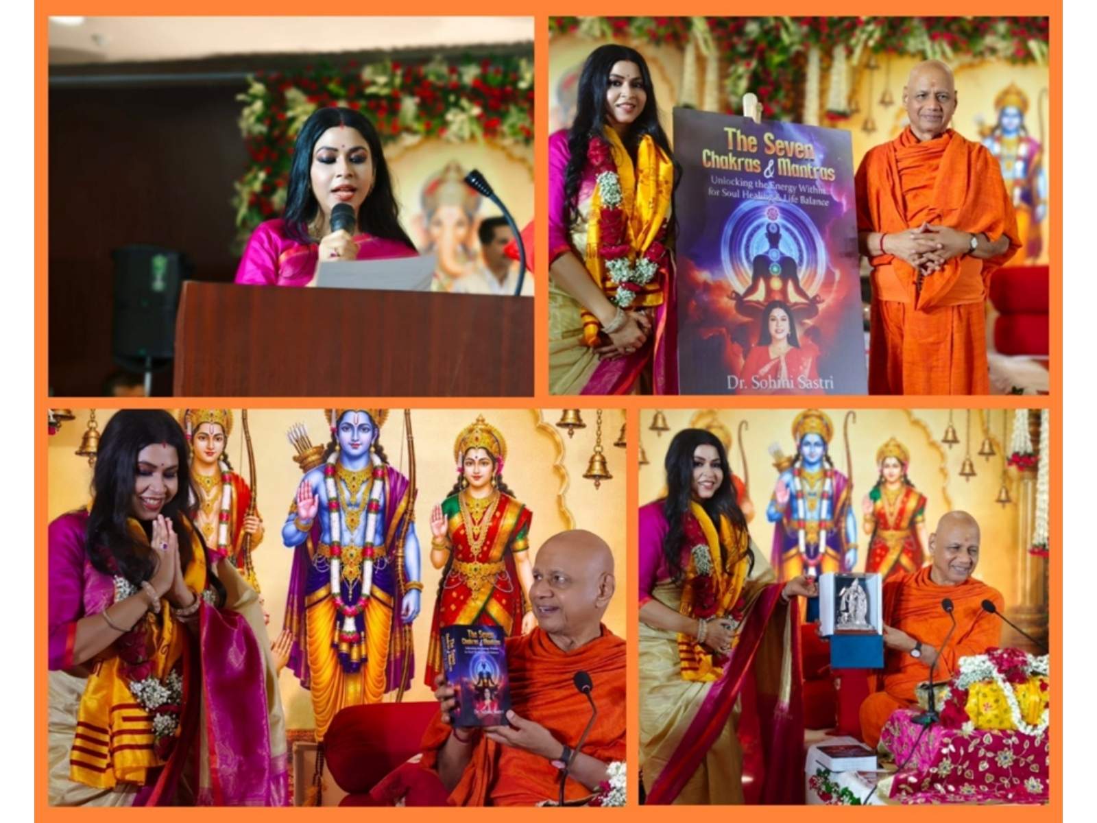 Swami Govind Dev Giri Maharaj launches Dr. Sohini Sastri’s fifth book