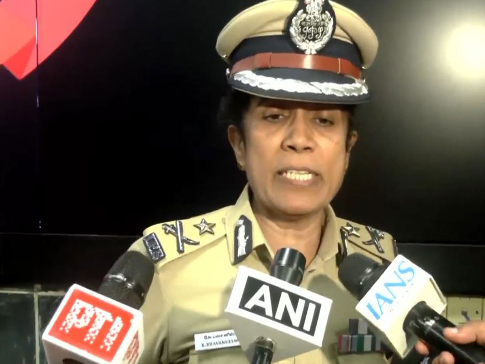Inspector General of Police (IGP) K. Bhavaneeswari (Photo/ANI) Inspector General of Police (IGP) K. Bhavaneeswari (Photo/ANI)