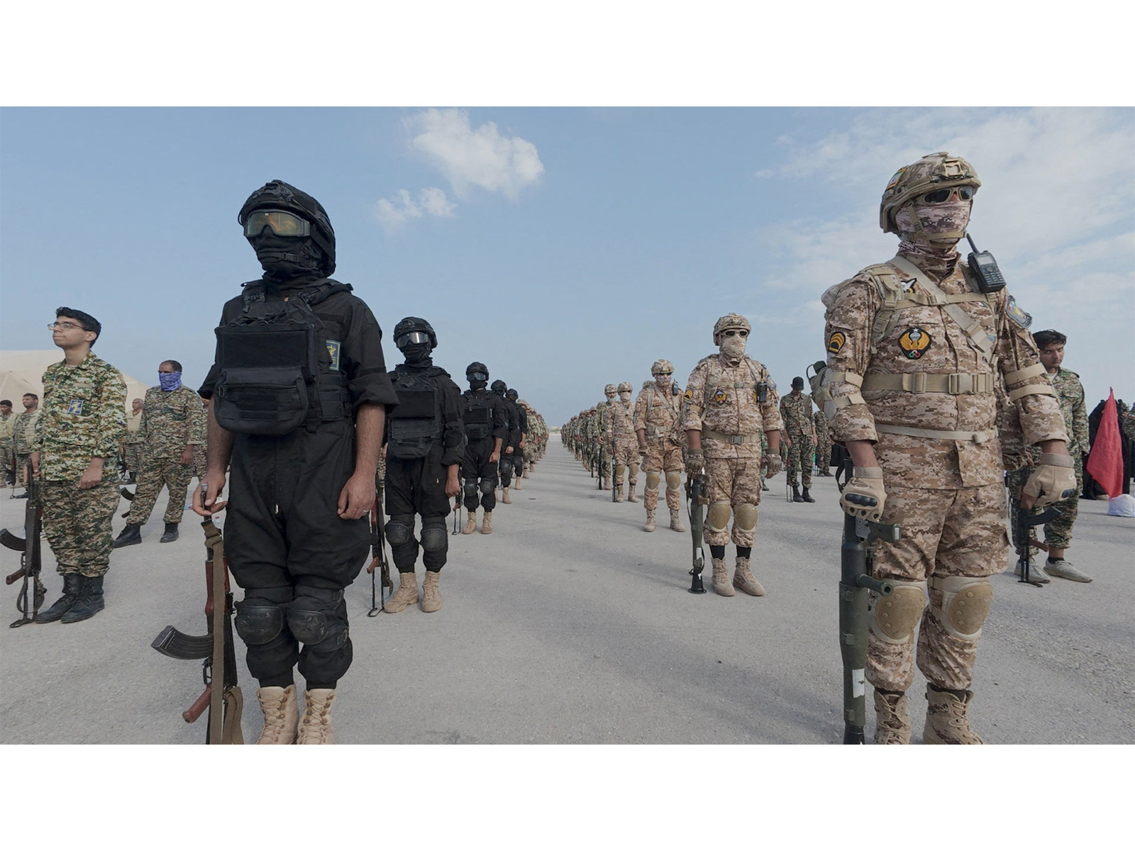 Members of the Islamic Revolutionary Guard Corps (IRGC) attend an exercise in southern Iran (Photo/Reuters)