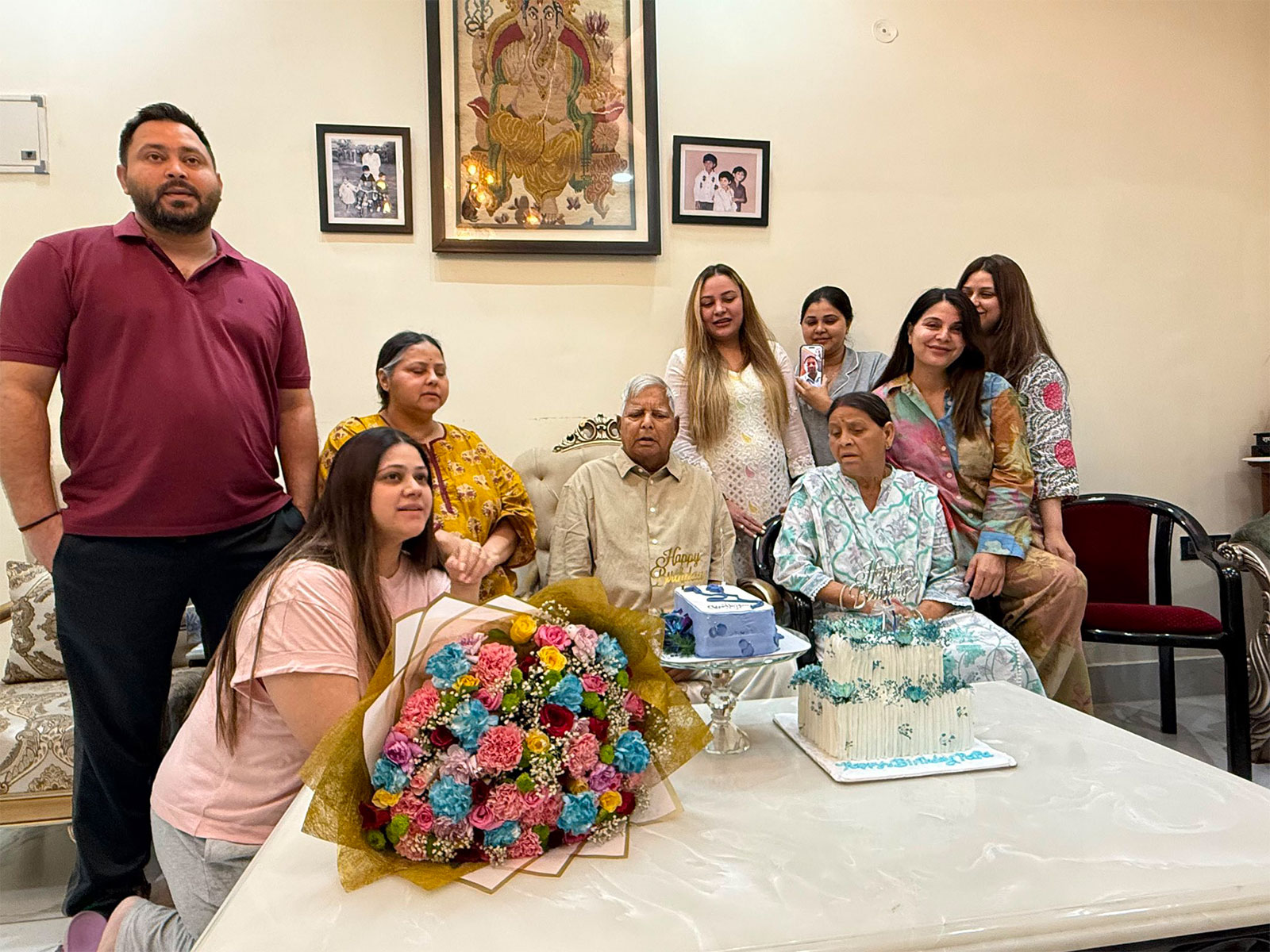 RJD chief and former Bihar CM Lalu Yadav celebrates his 78th birthday today (Photo:X/@yadavtejashwi)