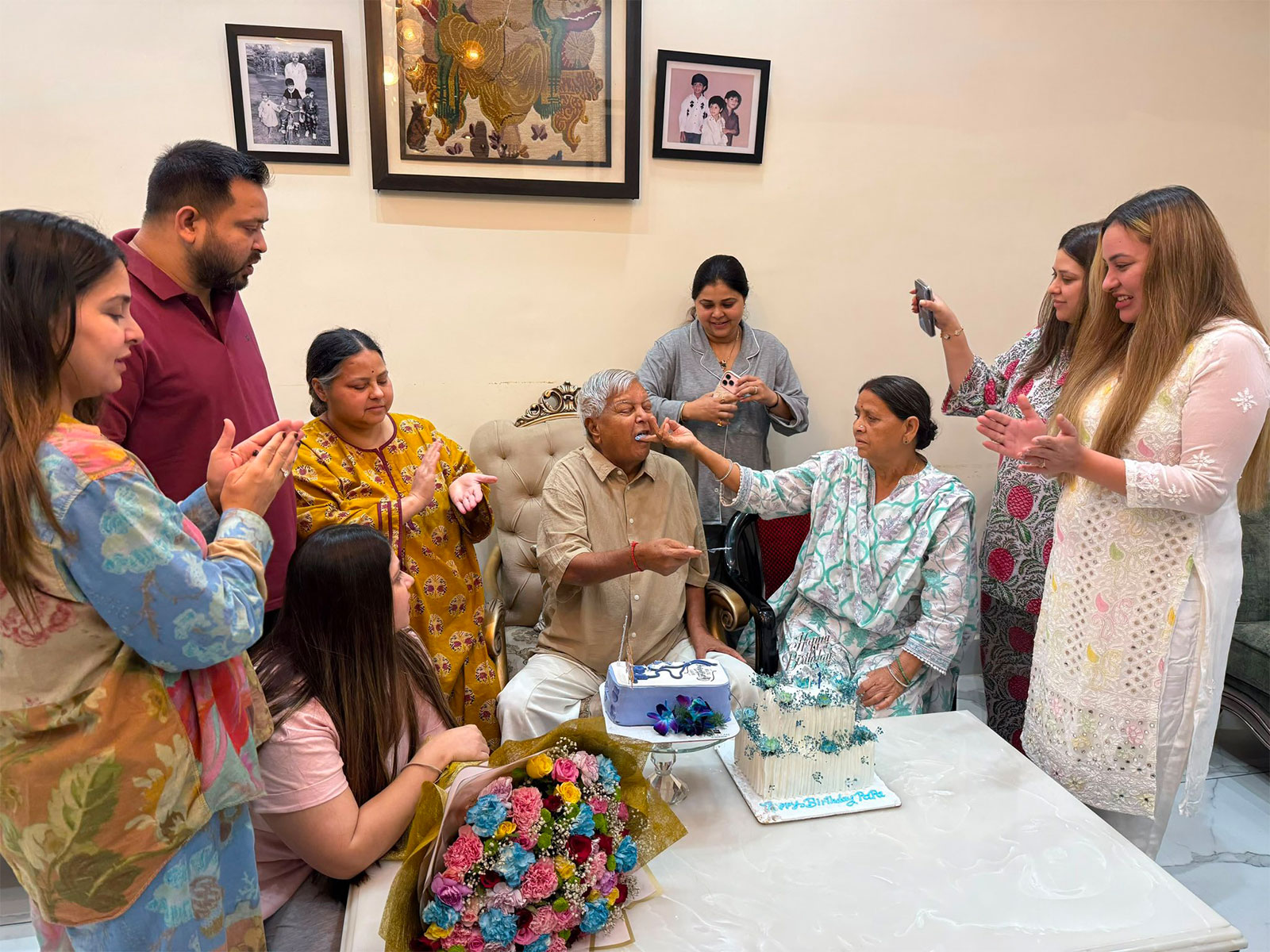 Tejashwi Yadav shares images of Lalu Yadav birthday celebration (Photo: @yadavtejashwi/X) Tejashwi Yadav shares images of Lalu Yadav birthday celebration (Photo: @yadavtejashwi/X)