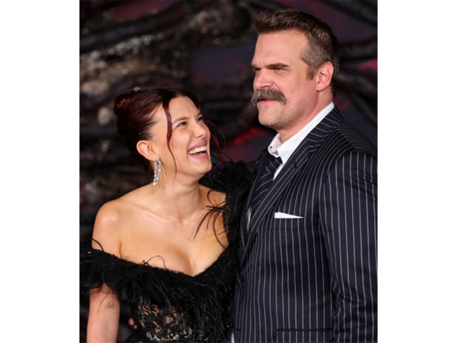 Millie Bobby Brown, David Harbour during Stranger Things 5 premiere (Photo/Reuters/Instagram@netflix)