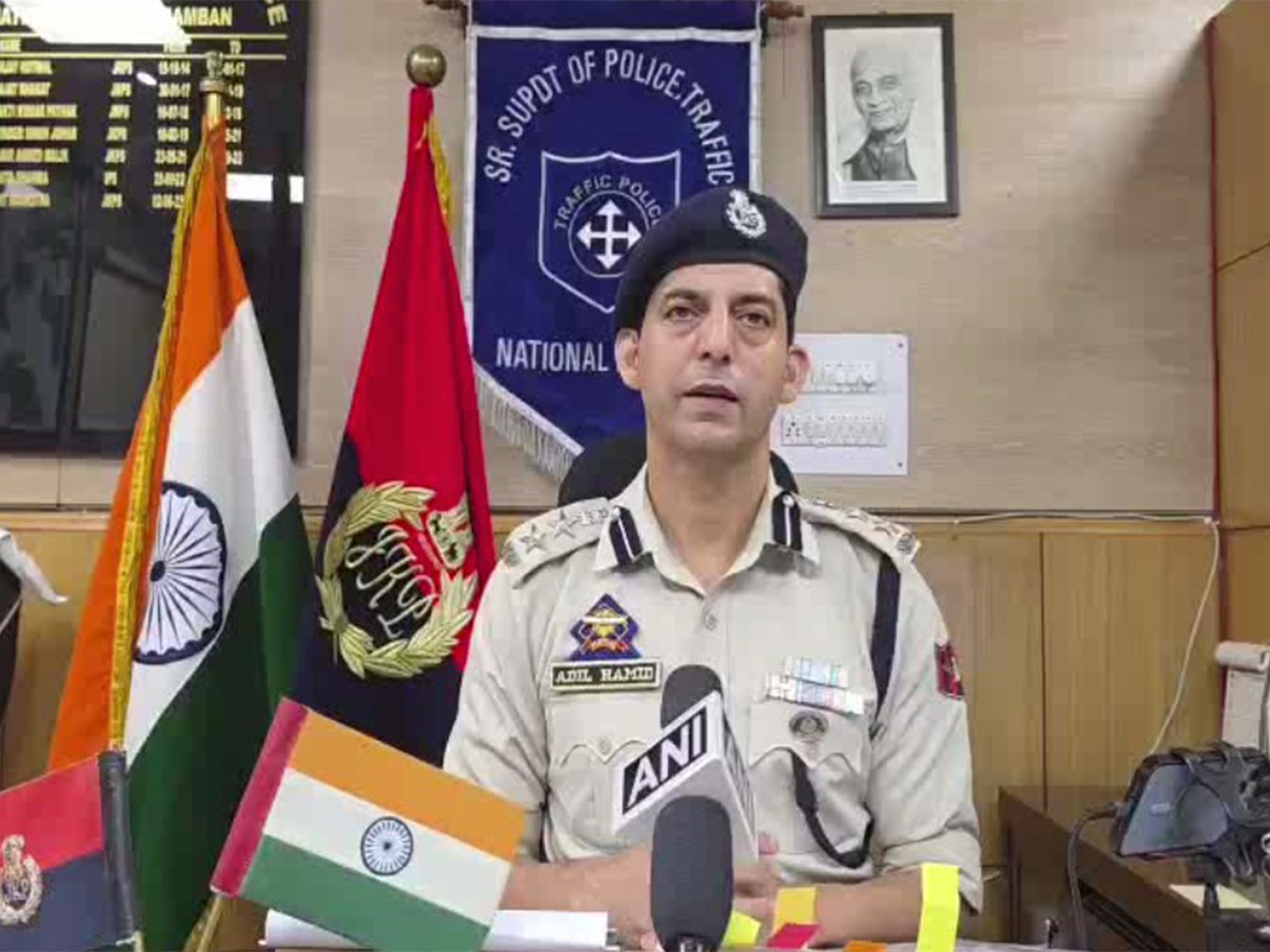 Raja Adil Hamid Ganai, Senior Superintendent of Police (SSP) Traffic (Photo/ANI) Raja Adil Hamid Ganai, Senior Superintendent of Police (SSP) Traffic (Photo/ANI)