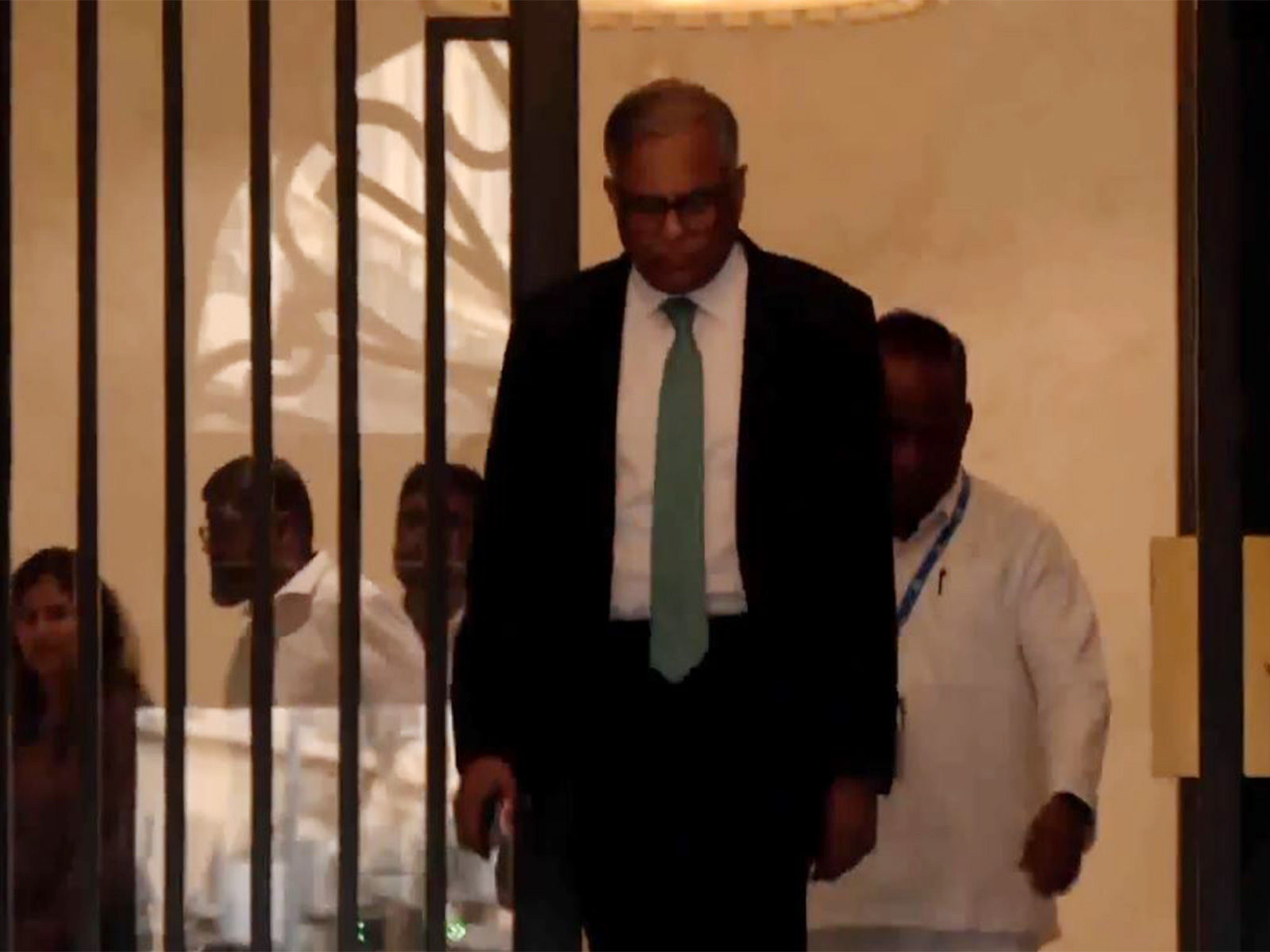Tata Sons Chairman N Chandrasekaran leaves from the Bombay House on (File Photo/ANI)