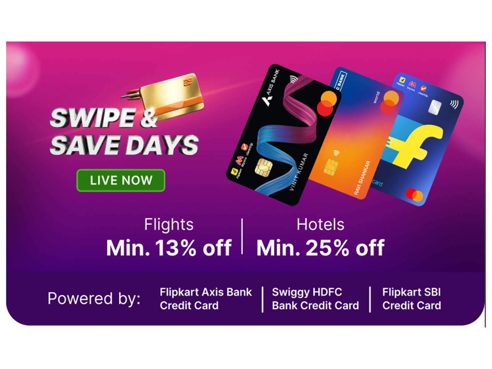 Swipe, Save, Travel: Cleartrip Rolls Out Exciting Offers Across Flights, Hotels, Buses and Trains Swipe, Save, Travel: Cleartrip Rolls Out Exciting Offers Across Flights, Hotels, Buses and Trains