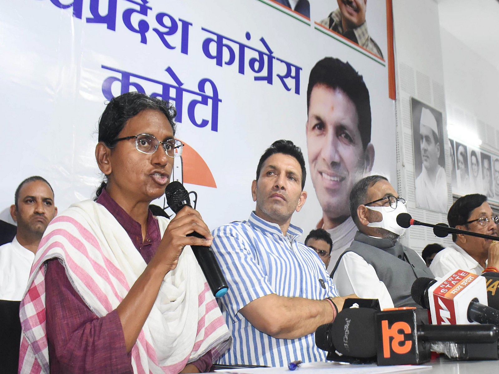 Congress leader Meenakshi Natarajan during briefing in Bhopal (Photo/ANI)