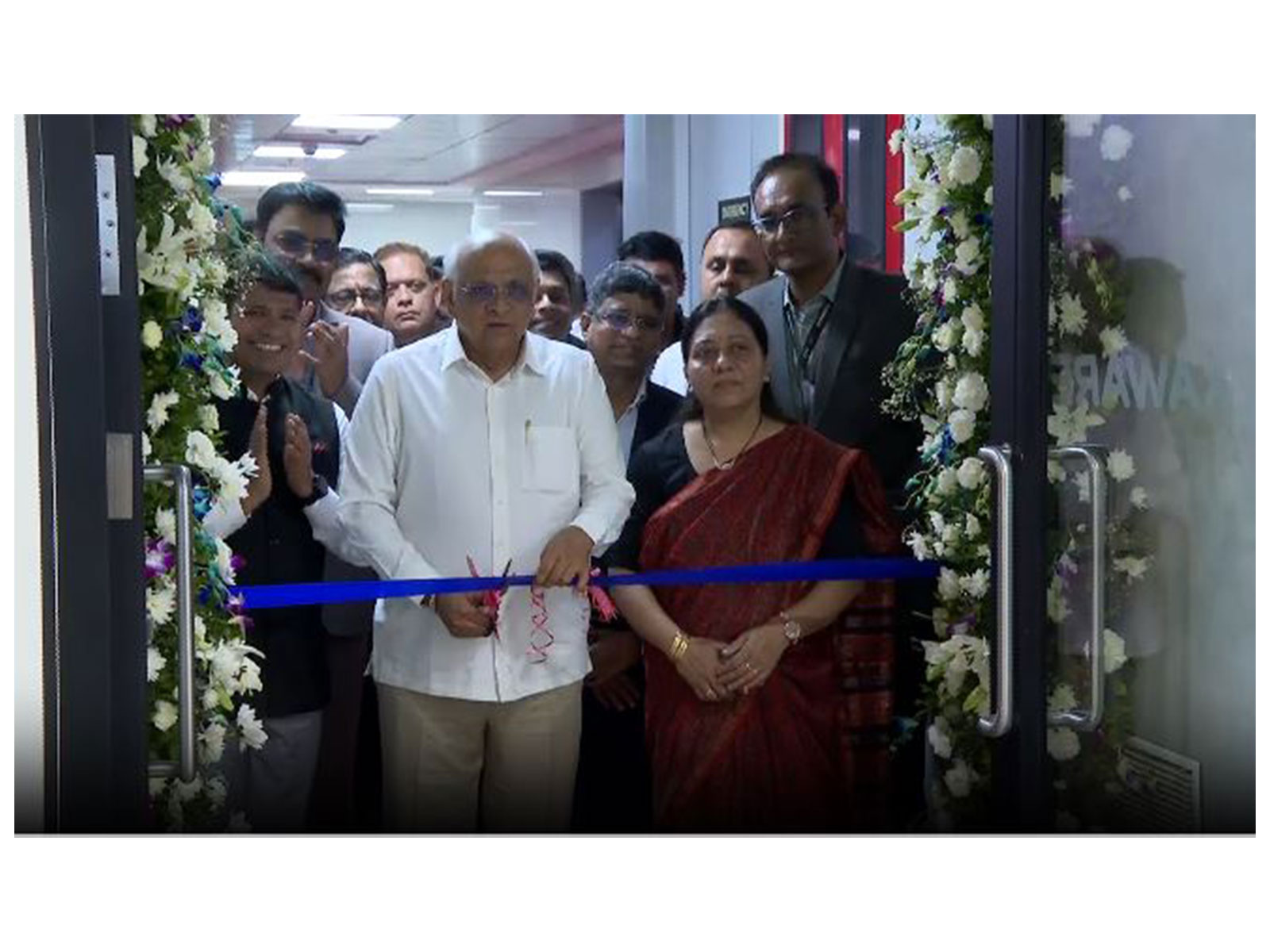Chief Minister Bhupendra Patel inaugurating the new Delivery Centre of Hexaware Technologies (Photo/ Gujarat CMO)