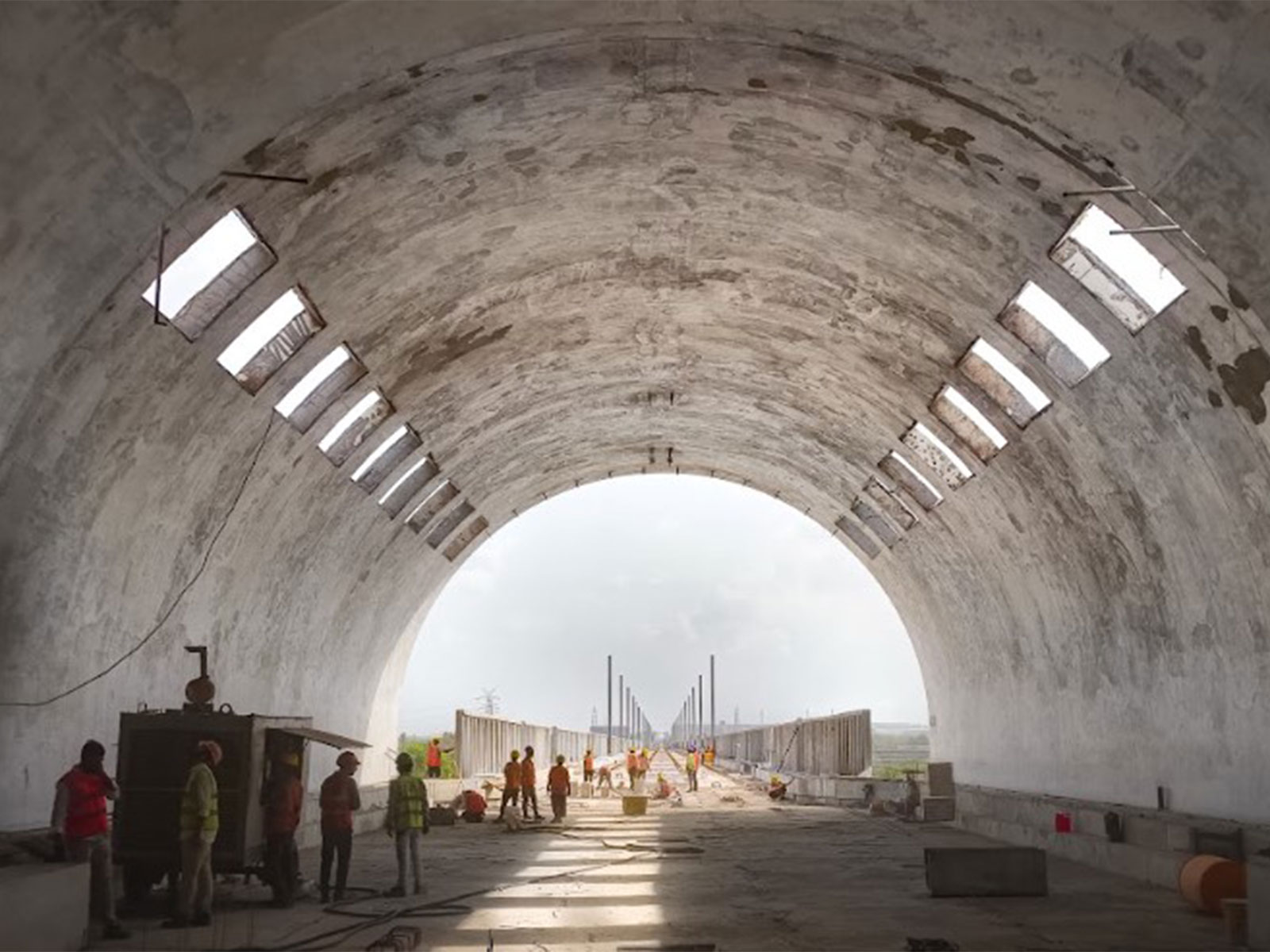 Tunnel Hoods introduced for mountain tunnels for MumbaiโAhmedabad bullet train project (Photo/NHSRCL) Tunnel Hoods introduced for mountain tunnels for MumbaiโAhmedabad bullet train project (Photo/NHSRCL)