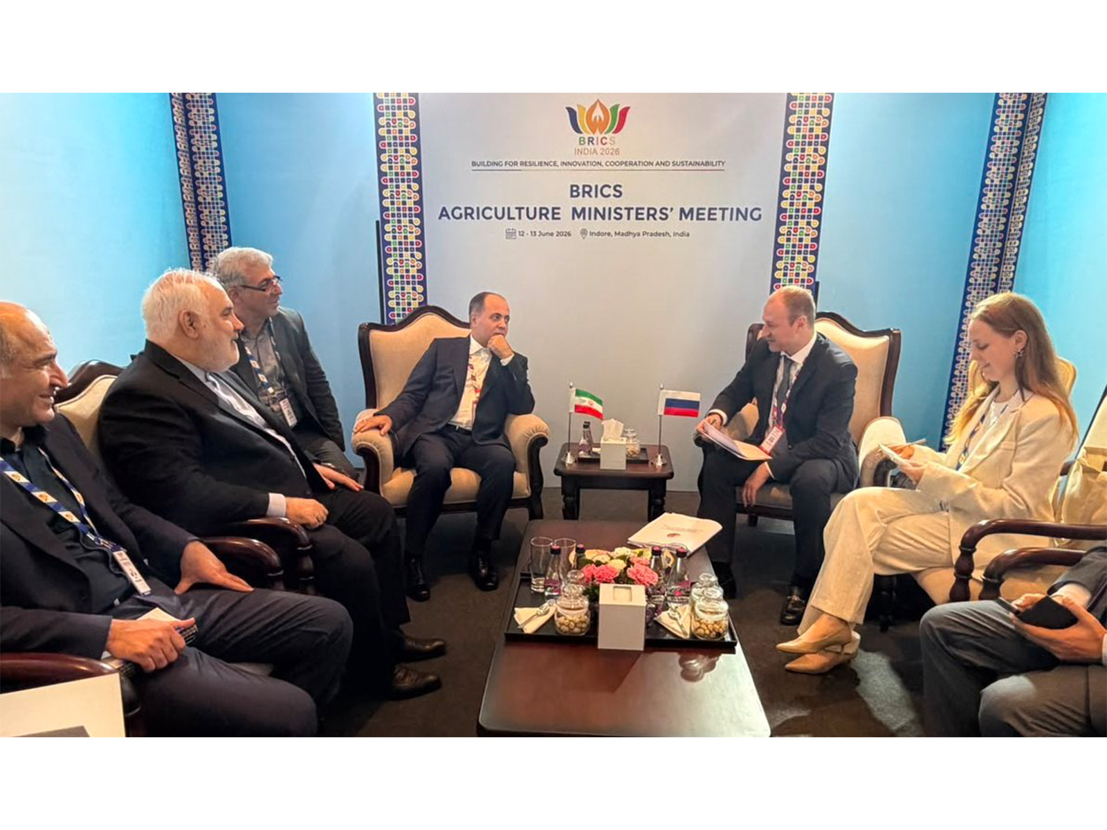 Iran and Russia discuss ways to boost agricultural cooperation at BRICS meet in Indore (Photo/X@Iran_in_India) Iran and Russia discuss ways to boost agricultural cooperation at BRICS meet in Indore (Photo/X@Iran_in_India)