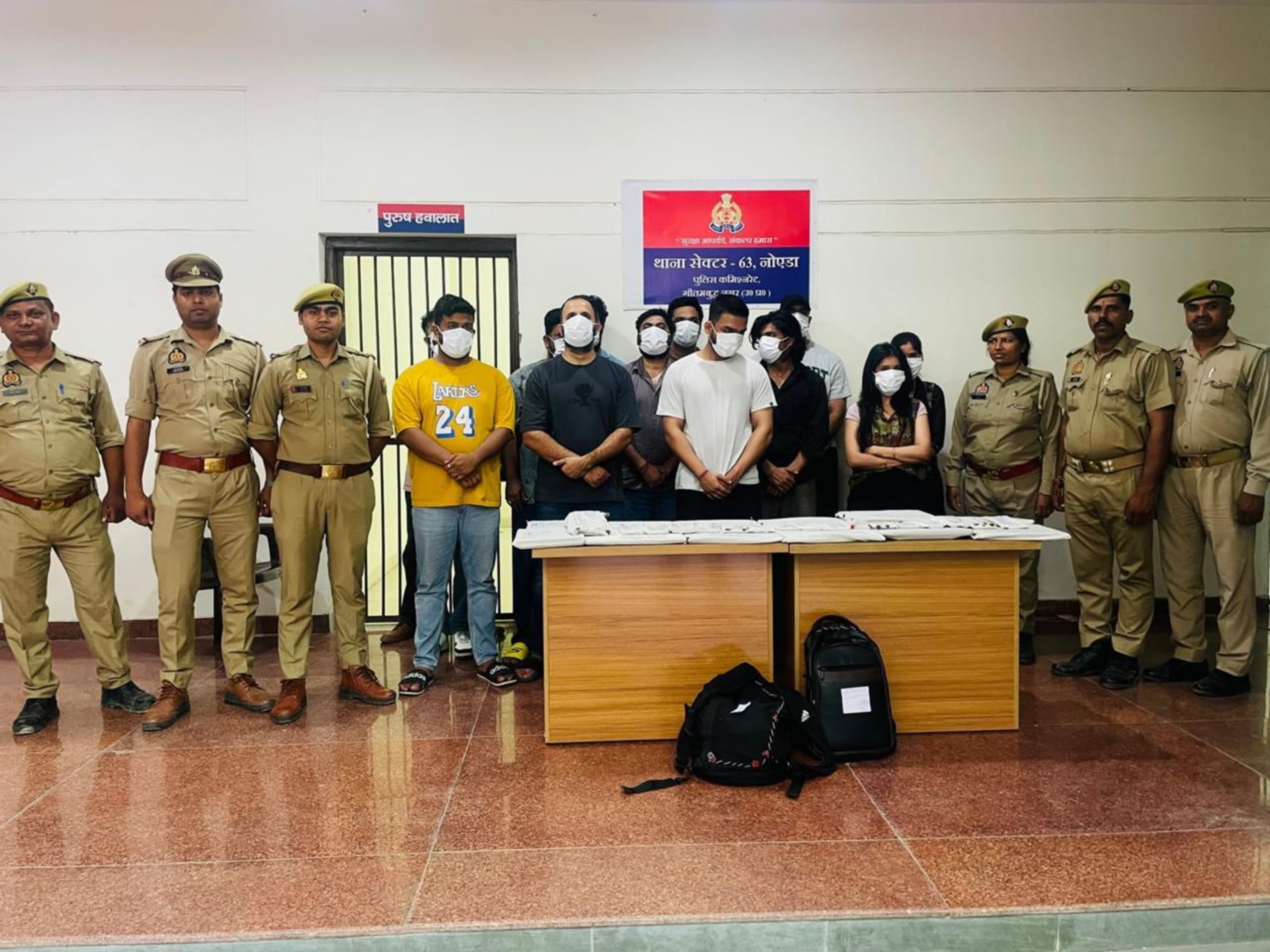 Noida police arrest 13 accused in fake airline ticket booking scam (Photo/ANI) Noida police arrest 13 accused in fake airline ticket booking scam (Photo/ANI)