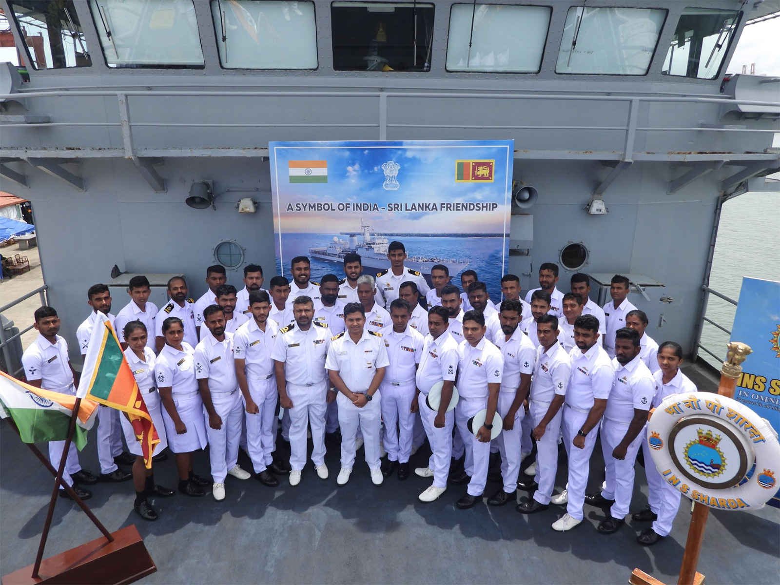 Crew of INS Sharda (Photo: X@indiannavy)