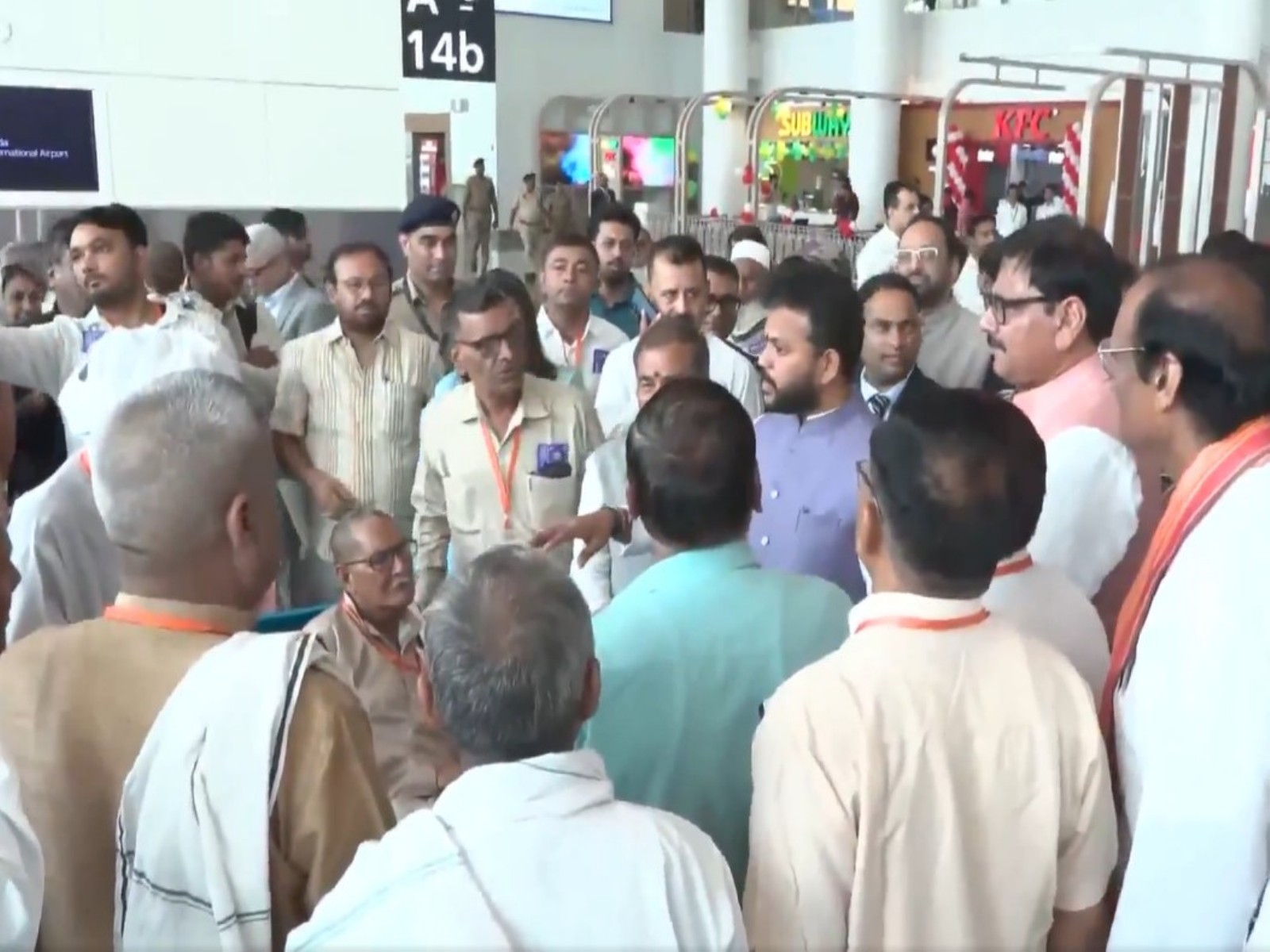 Union Civil Aviation Minister Ram Mohan Naidu meets farmers at Noida Airport (Photo/ANI) Union Civil Aviation Minister Ram Mohan Naidu meets farmers at Noida Airport (Photo/ANI)