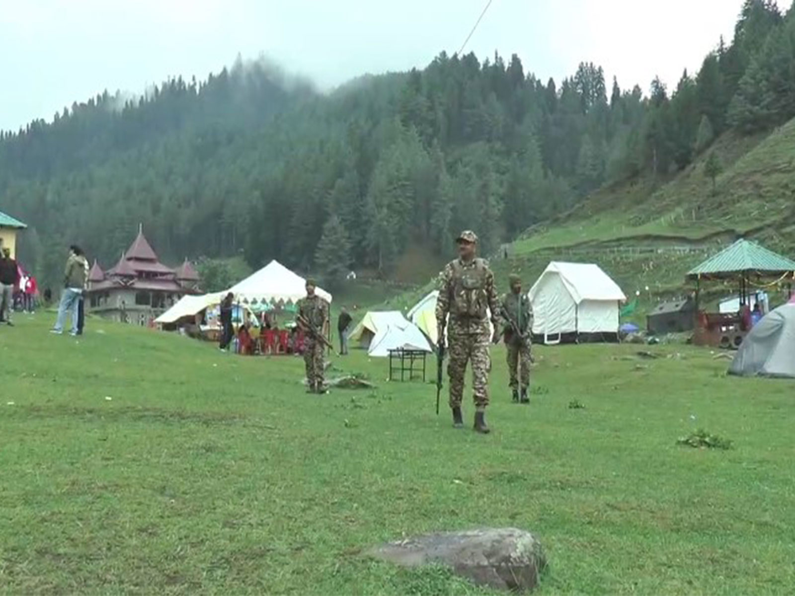 Comprehensive security arrangements in Bhaderwah in J-K (Photo/ANI) Comprehensive security arrangements in Bhaderwah in J-K (Photo/ANI)