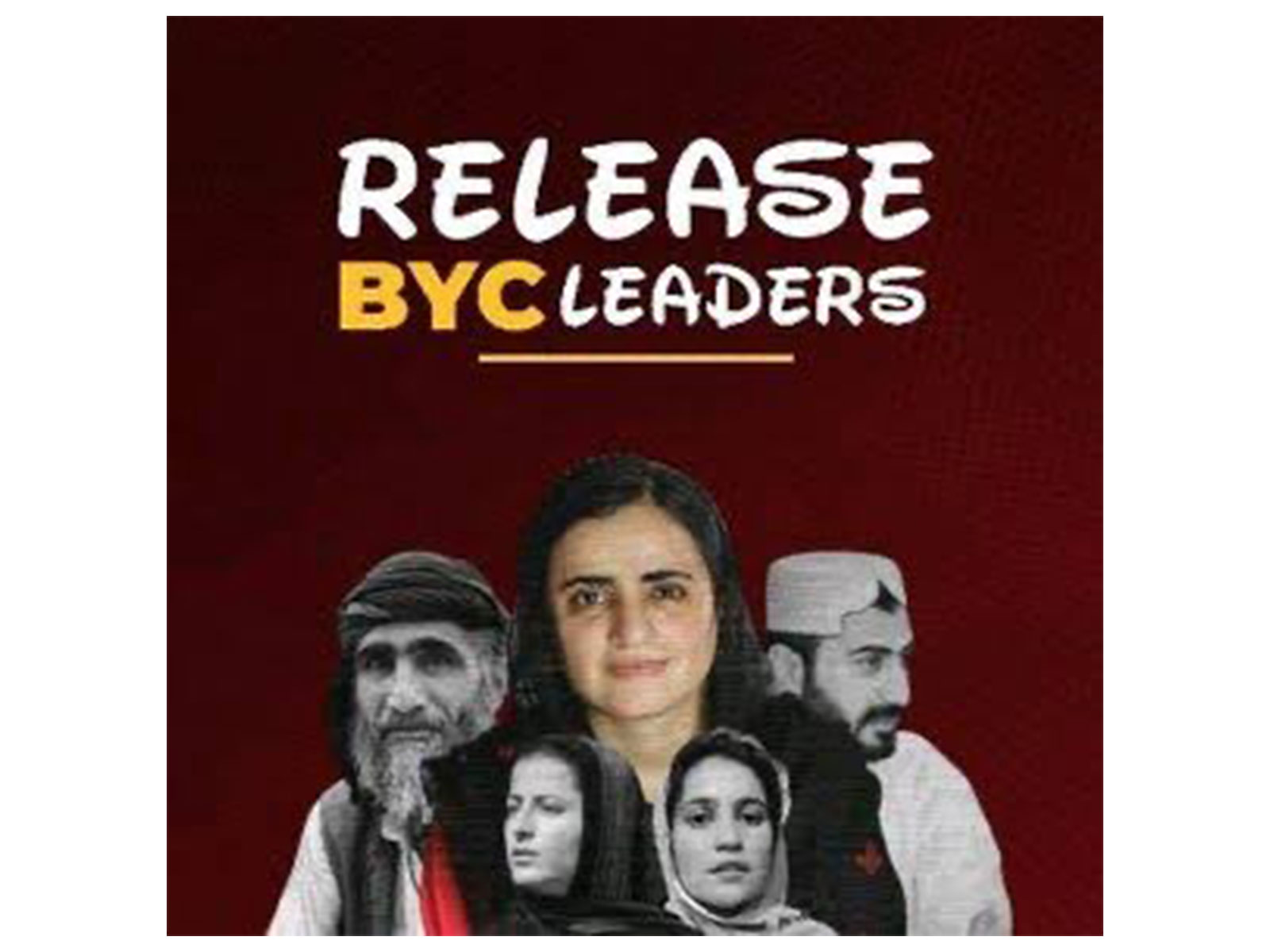Poster demanding the release of Baloch Yakjehti Committee (BYC) leaders. (Photo: X/@SammiBaluch) Poster demanding the release of Baloch Yakjehti Committee (BYC) leaders. (Photo: X/@SammiBaluch)