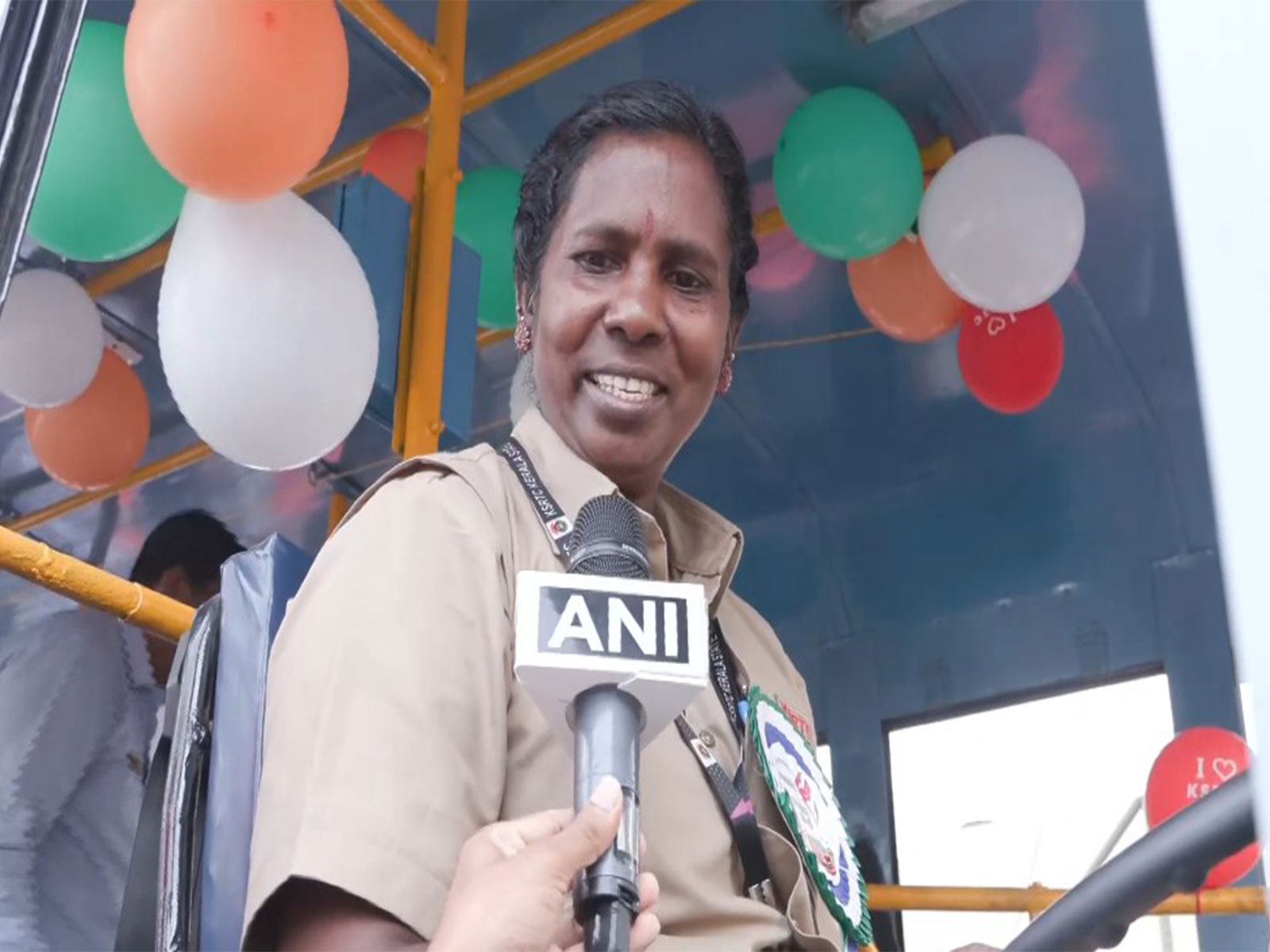 Sheela, KSRTC bus driver, (Photo/ANI)