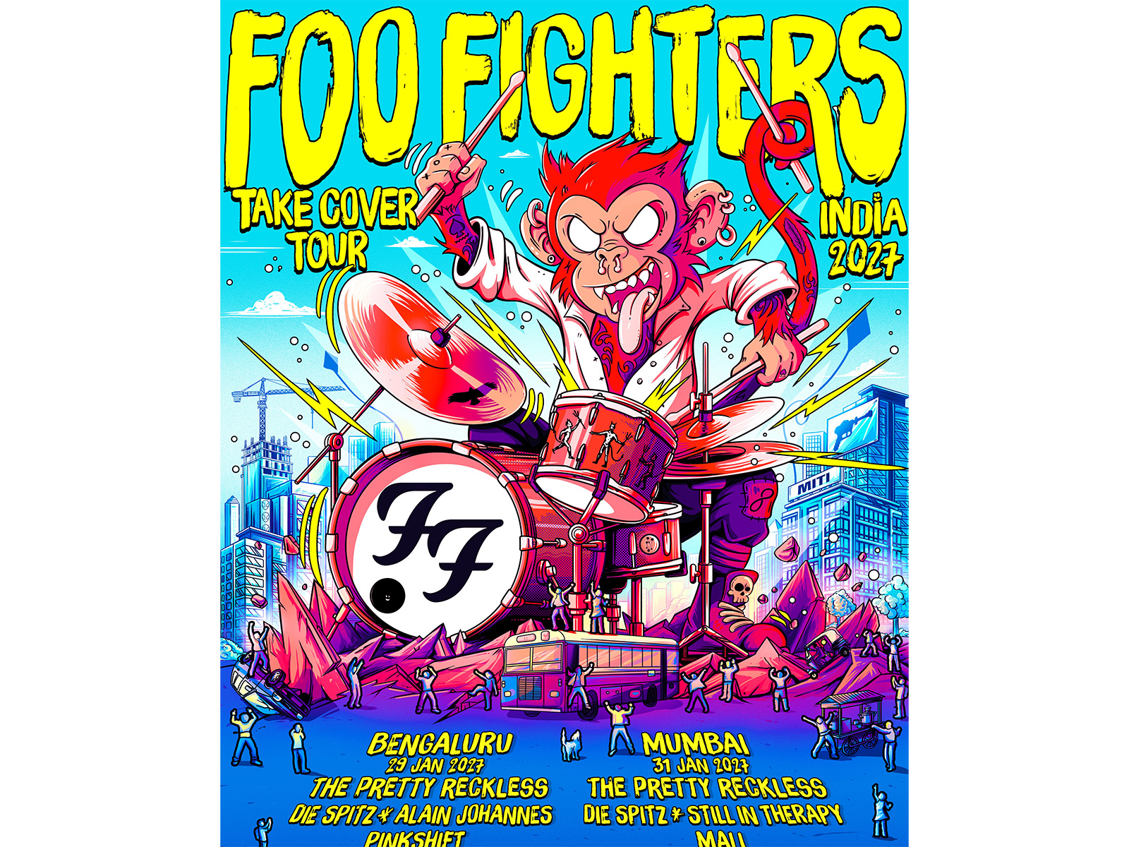 Foo Fighters (Photo/Instagram@BookMyShow) Foo Fighters (Photo/Instagram@BookMyShow)