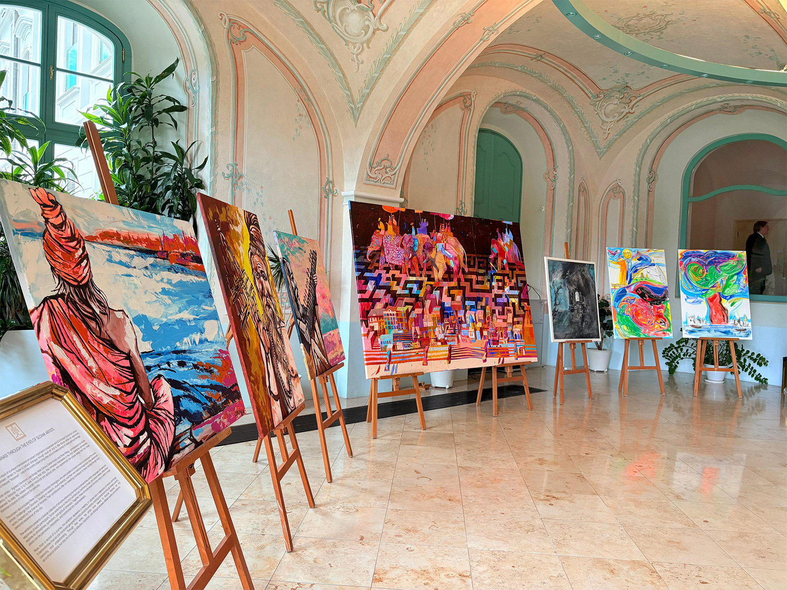 PM Modi visits unique exhibition crafted by Slovak artisans at the Presidential Palace (Photo/ANI) PM Modi visits unique exhibition crafted by Slovak artisans at the Presidential Palace (Photo/ANI)
