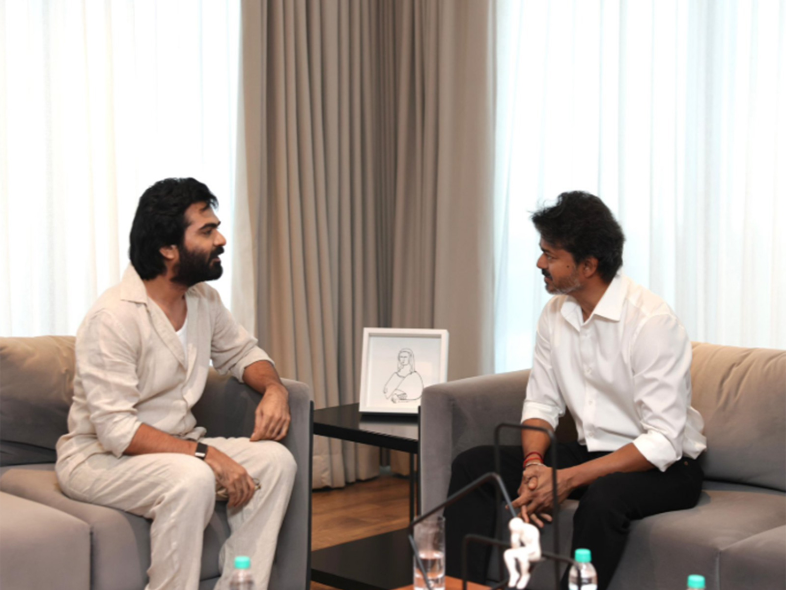 Actor Silambarasan with Tamil Nadu CM Vijay (Photo/X@SilambarasanTR_) Actor Silambarasan with Tamil Nadu CM Vijay (Photo/X@SilambarasanTR_)