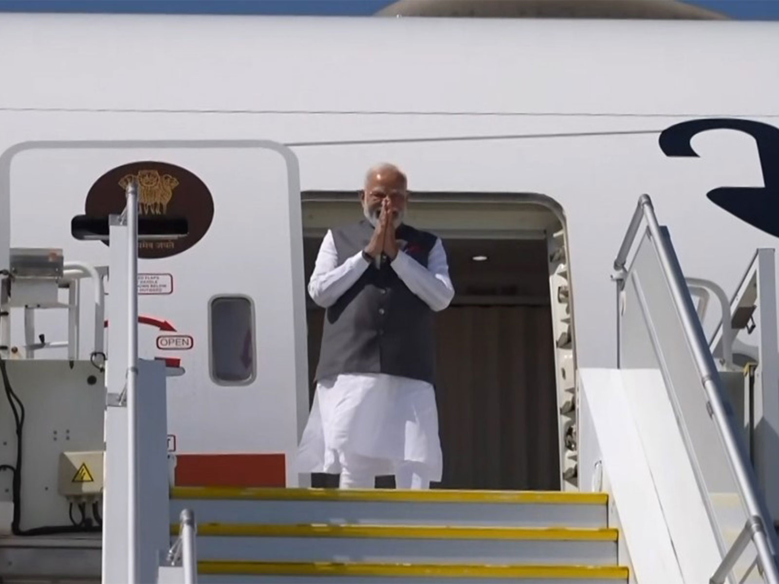PM Modi lands in Geneva on way to take part in G7 in Evian (Photo/DD/ANI) PM Modi lands in Geneva on way to take part in G7 in Evian (Photo/DD/ANI)