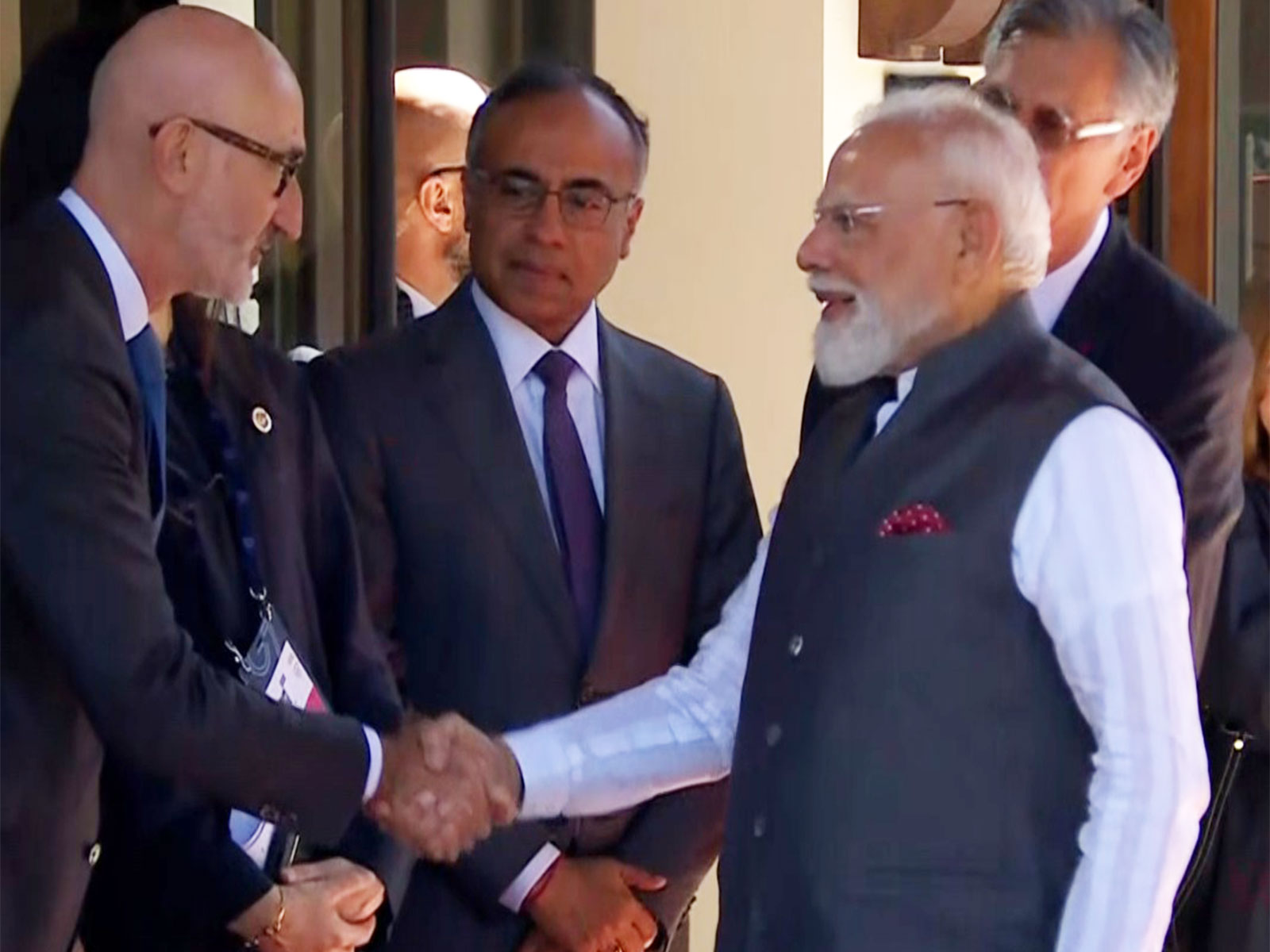 Prime Minister Narendra Modi arrives at G7 Summit venue in Evian (Photo/DD/ANI) Prime Minister Narendra Modi arrives at G7 Summit venue in Evian (Photo/DD/ANI)