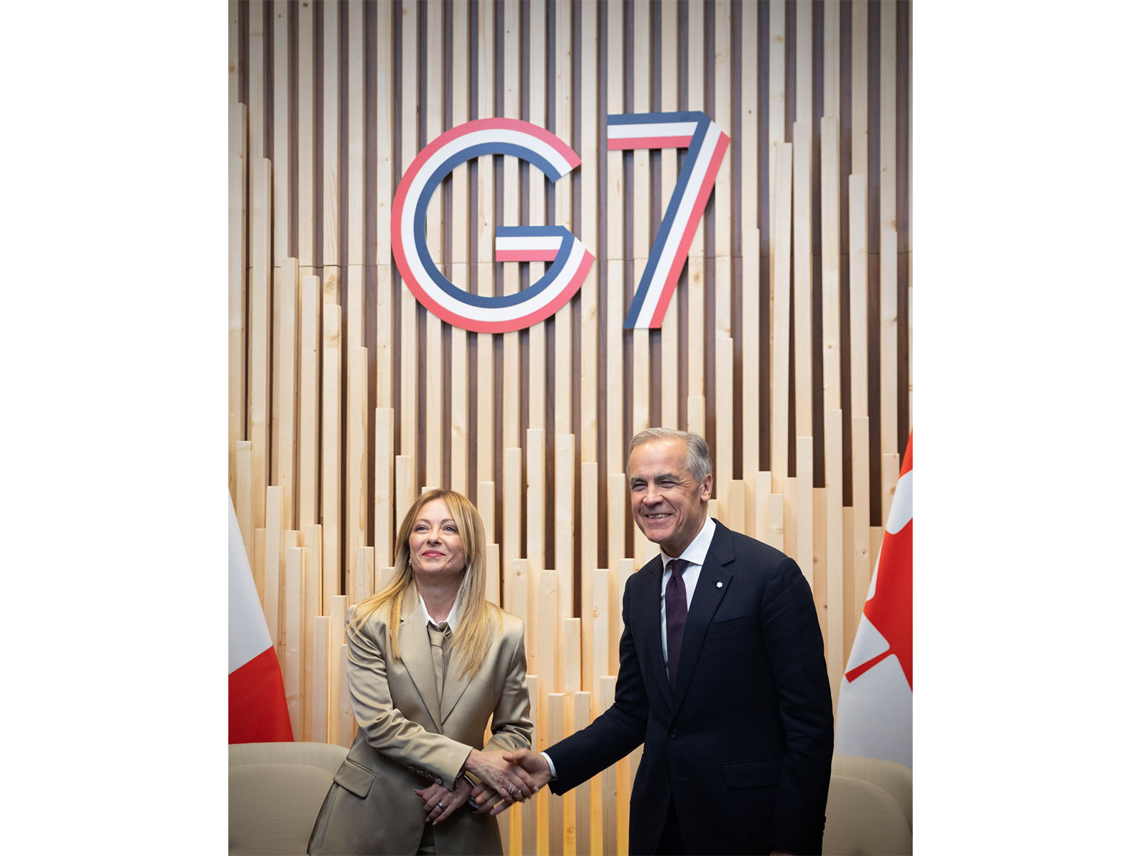 Italian Prime Minister Giorgia Meloni and Canadian Prime Minister Mark Carney hold a bialteral meeting on the sidelines of the G7 Summit (Photo/X/@MarkJCarney) Italian Prime Minister Giorgia Meloni and Canadian Prime Minister Mark Carney hold a bialteral meeting on the sidelines of the G7 Summit (Photo/X/@MarkJCarney)