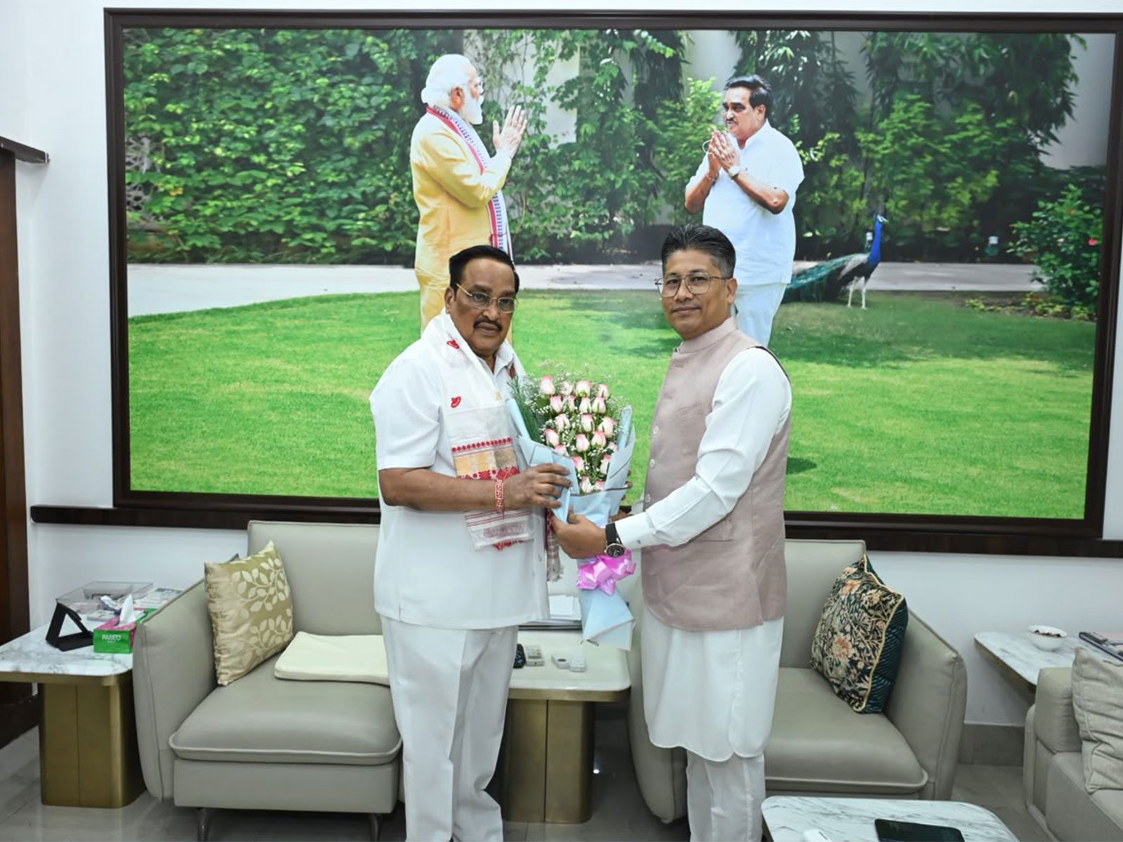 Assam Minister Pijush Hazarika and Union Ministers CR Patil (Photo/ANI) Assam Minister Pijush Hazarika and Union Ministers CR Patil (Photo/ANI)
