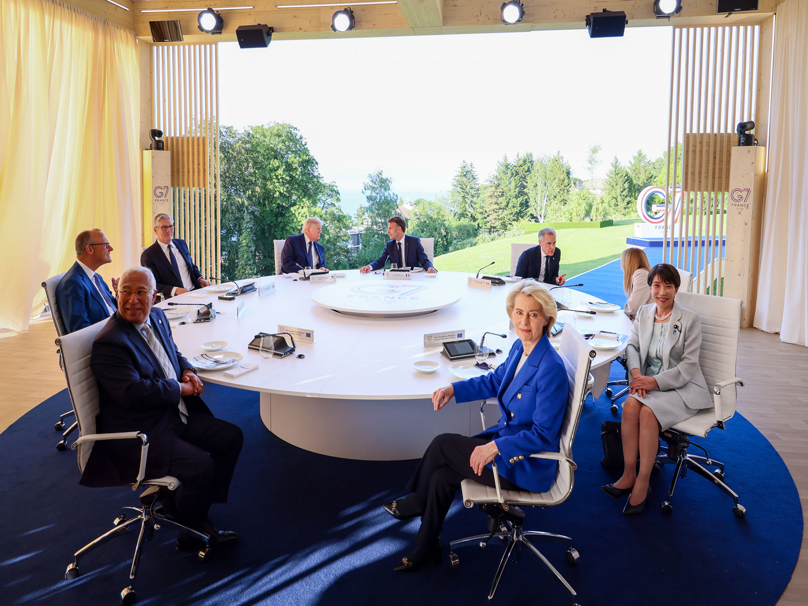 G7 leaders participate in a working session in Évian-les-Bains, France. (Photo: X/@G7)