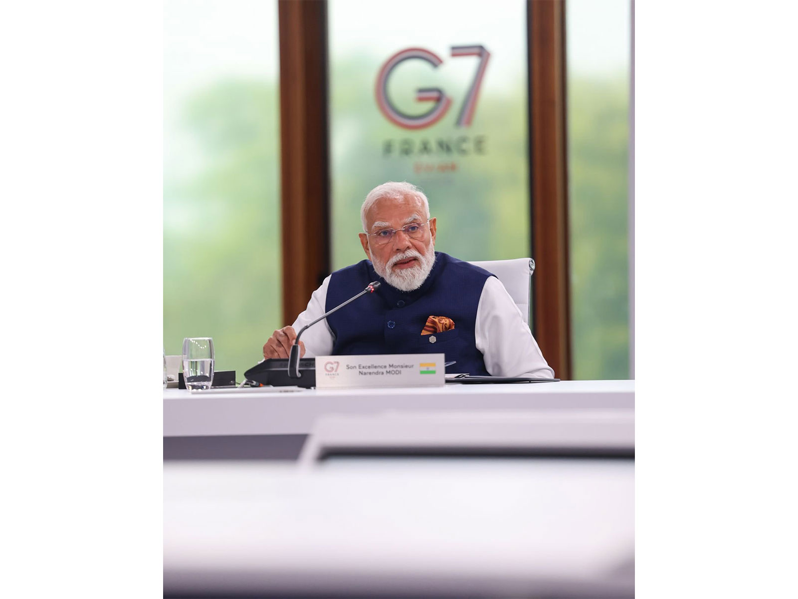 Prime Minister Narendra Modi at G7 outreach summit (Photo/X@MEAIndia) Prime Minister Narendra Modi at G7 outreach summit (Photo/X@MEAIndia)