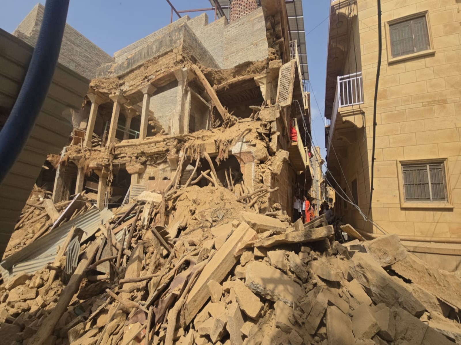 Jain Trust property collapses due to illegal basement excavation in Jaisalmer (Photo/ANI)