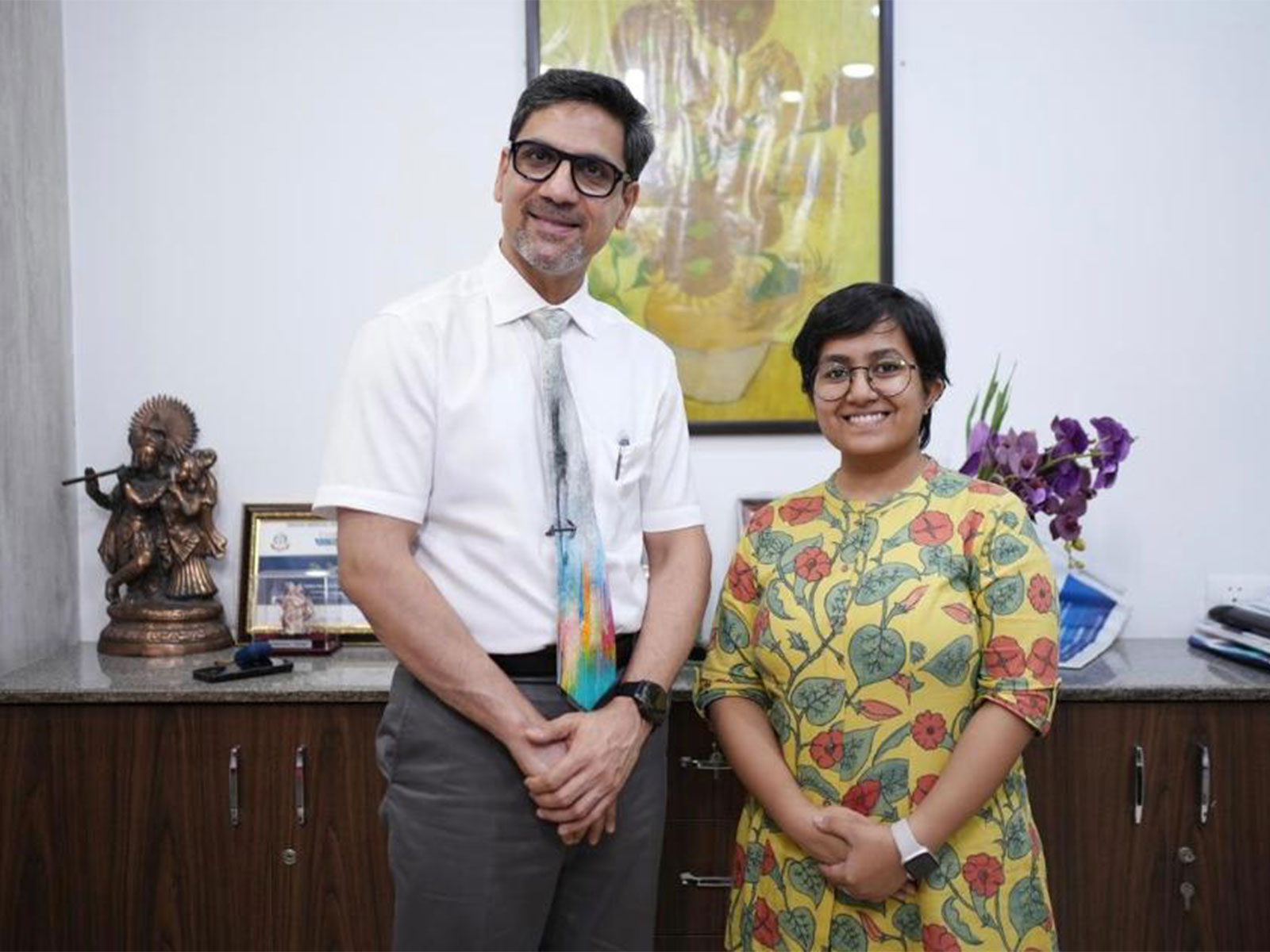 Tina Garg with Dr Sumit Mrig (Photo/ANI)