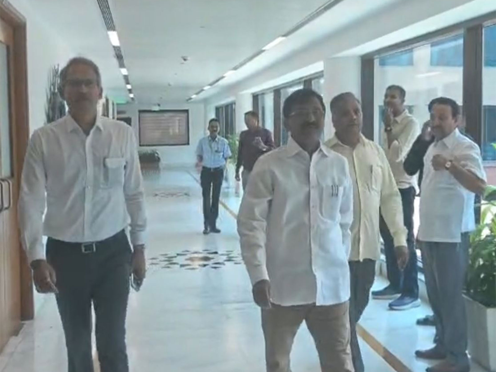 UBT Sena MP's Anil Desai and Sanjay Raut in Parliament (Photo/ANI)