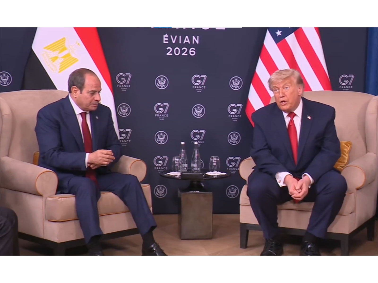 US President President Trump Participates in a Bilateral Meeting with the President of the Arab Republic of Egypt (Photo/X/@WhiteHouse) US President President Trump Participates in a Bilateral Meeting with the President of the Arab Republic of Egypt (Photo/X/@WhiteHouse)
