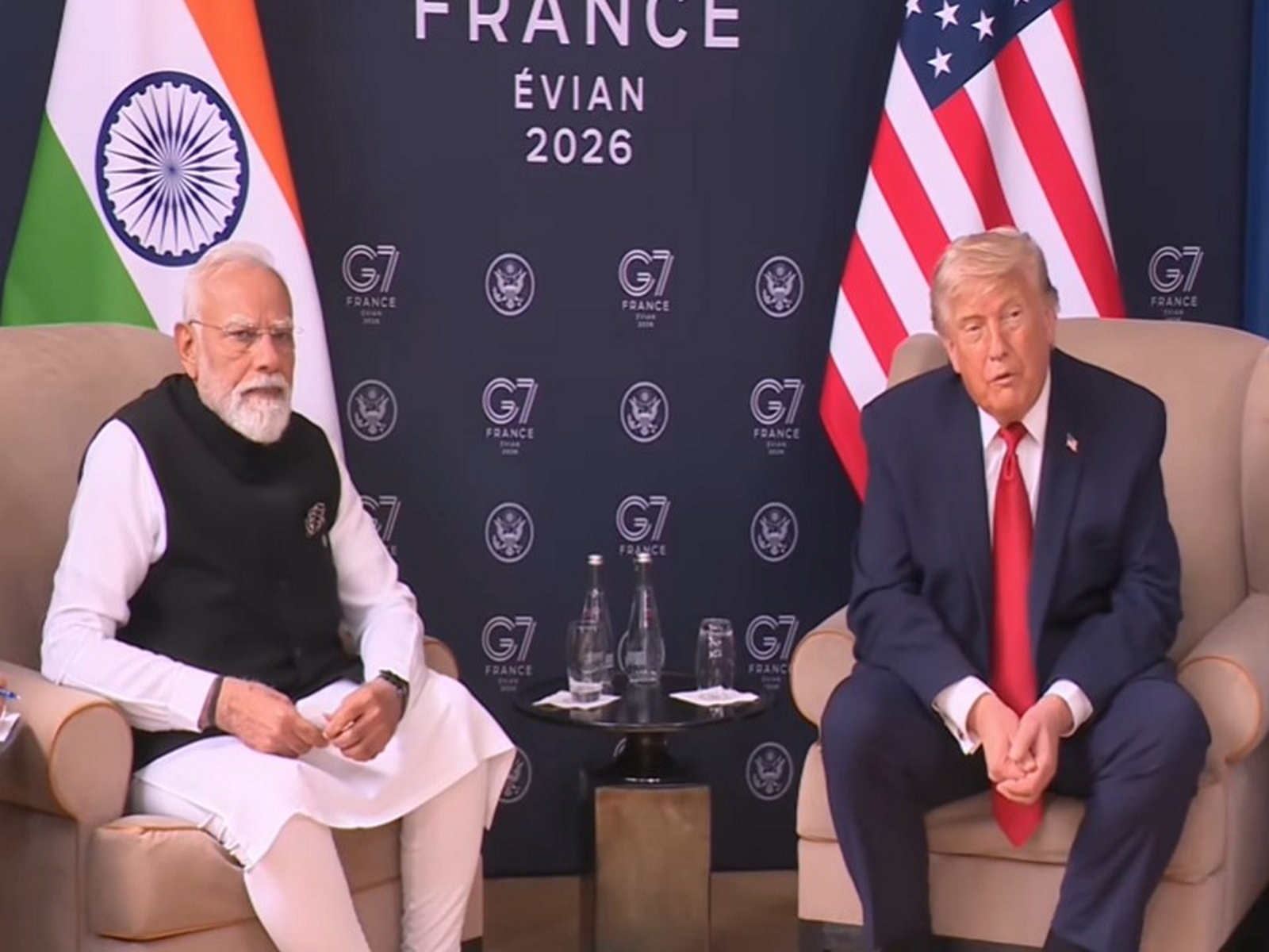 PM Narendra Modi and US President Donald Trump on sidelines of G7 summit (Photo/YouTube/@WhiteHouse)