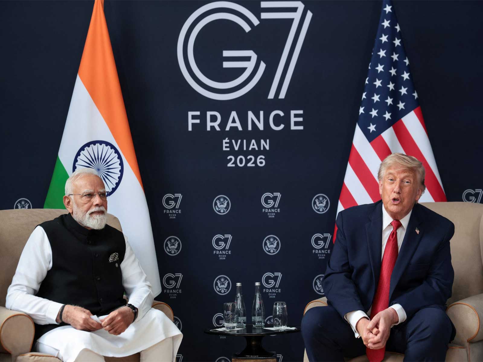 PM Narendra Modi and US President Donald Trump on sidelines of G7 summit (Photo/Reuters)