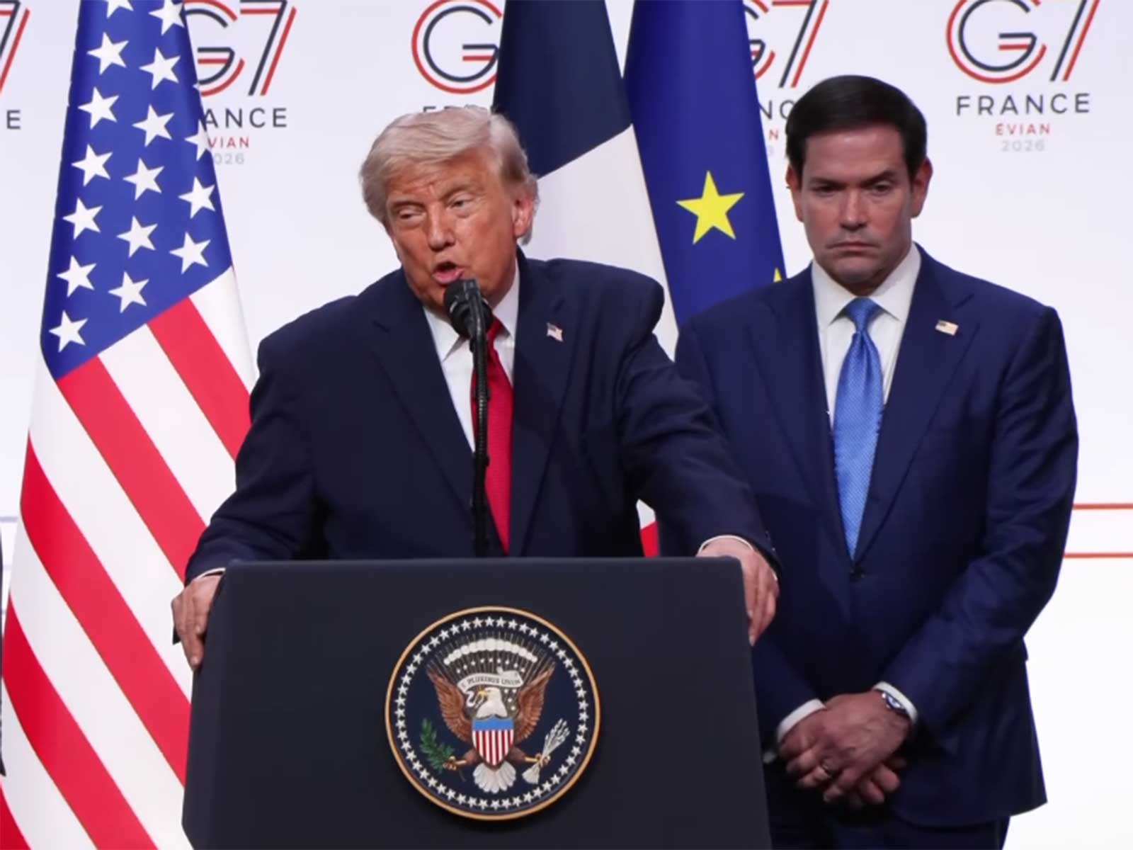 US President Donald Trump address a press conference at G7 Summit in France (Photo/X/@WhiteHouse)