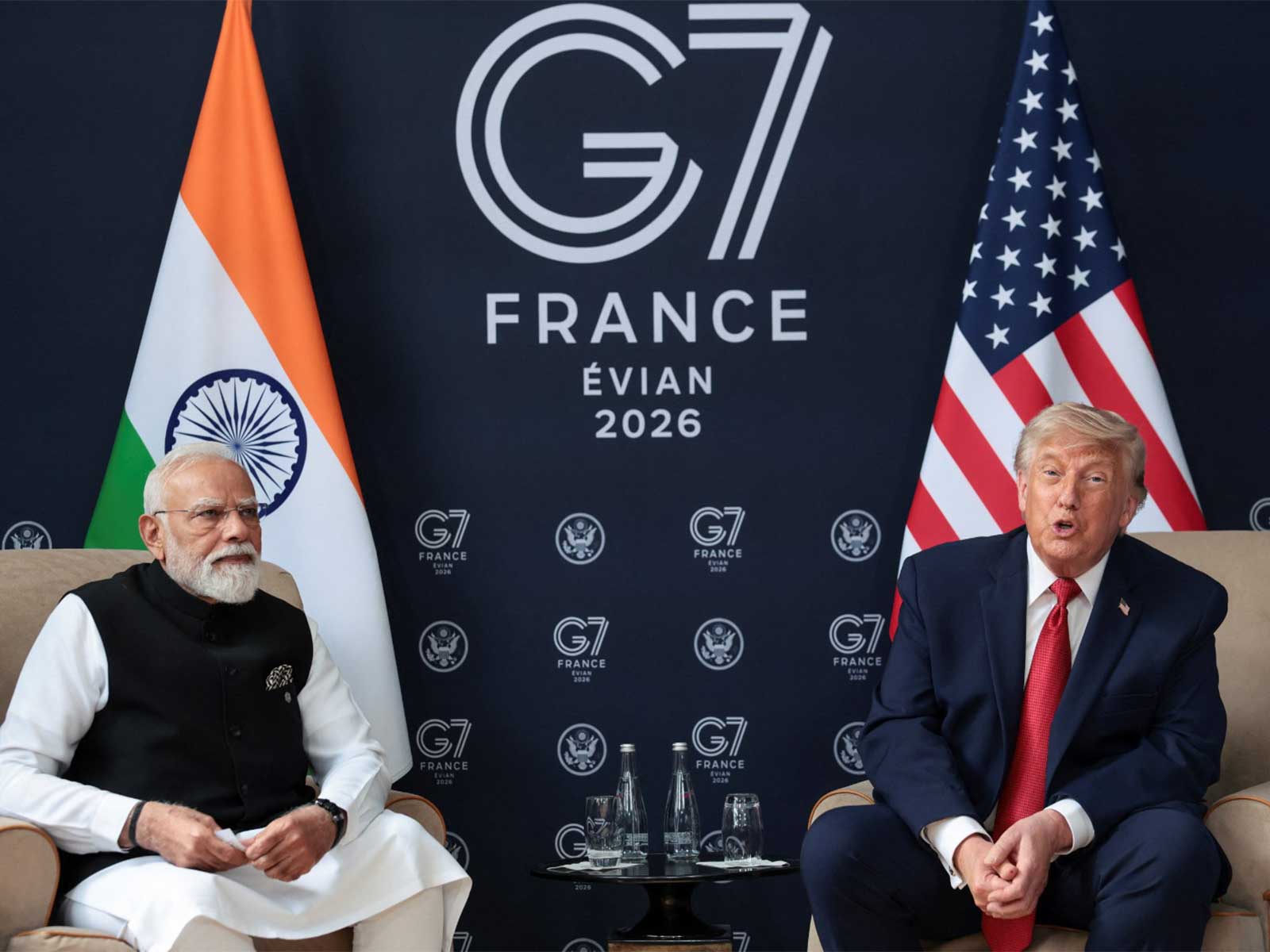 PM Narendra Modi and US President Donald Trump on sidelines of G7 summit (Photo/Reuters)