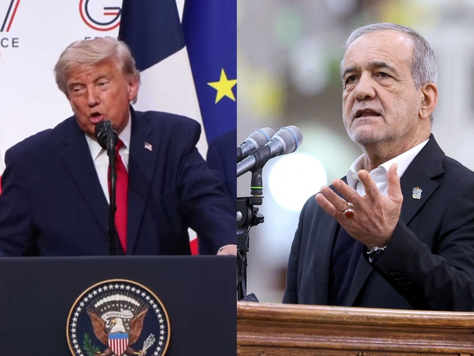 US President Donald Trump and Iranian President Masoud Pezeshkian (File photo/@WhiteHouse/Reuters) US President Donald Trump and Iranian President Masoud Pezeshkian (File photo/@WhiteHouse/Reuters)