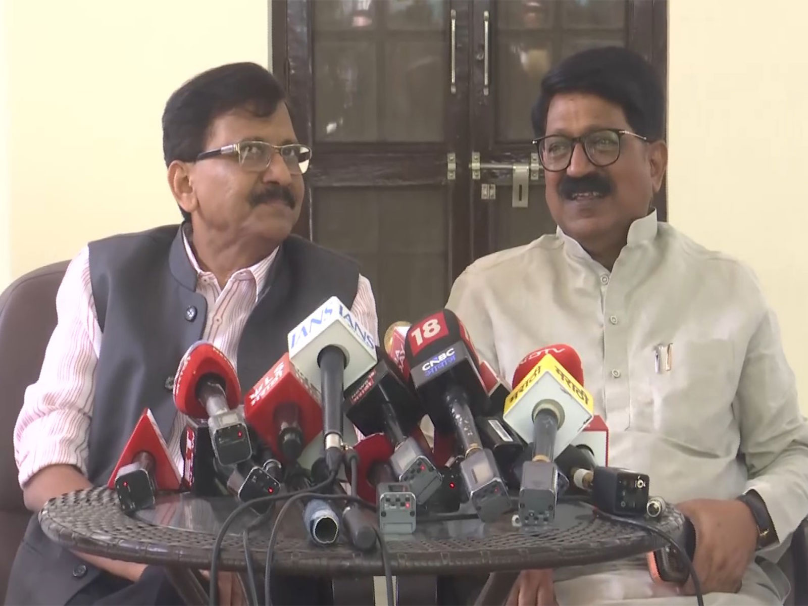 Shiv Sena (UBT) leader Sanjay Raut, Arvind Sawant (Photo/ANI)